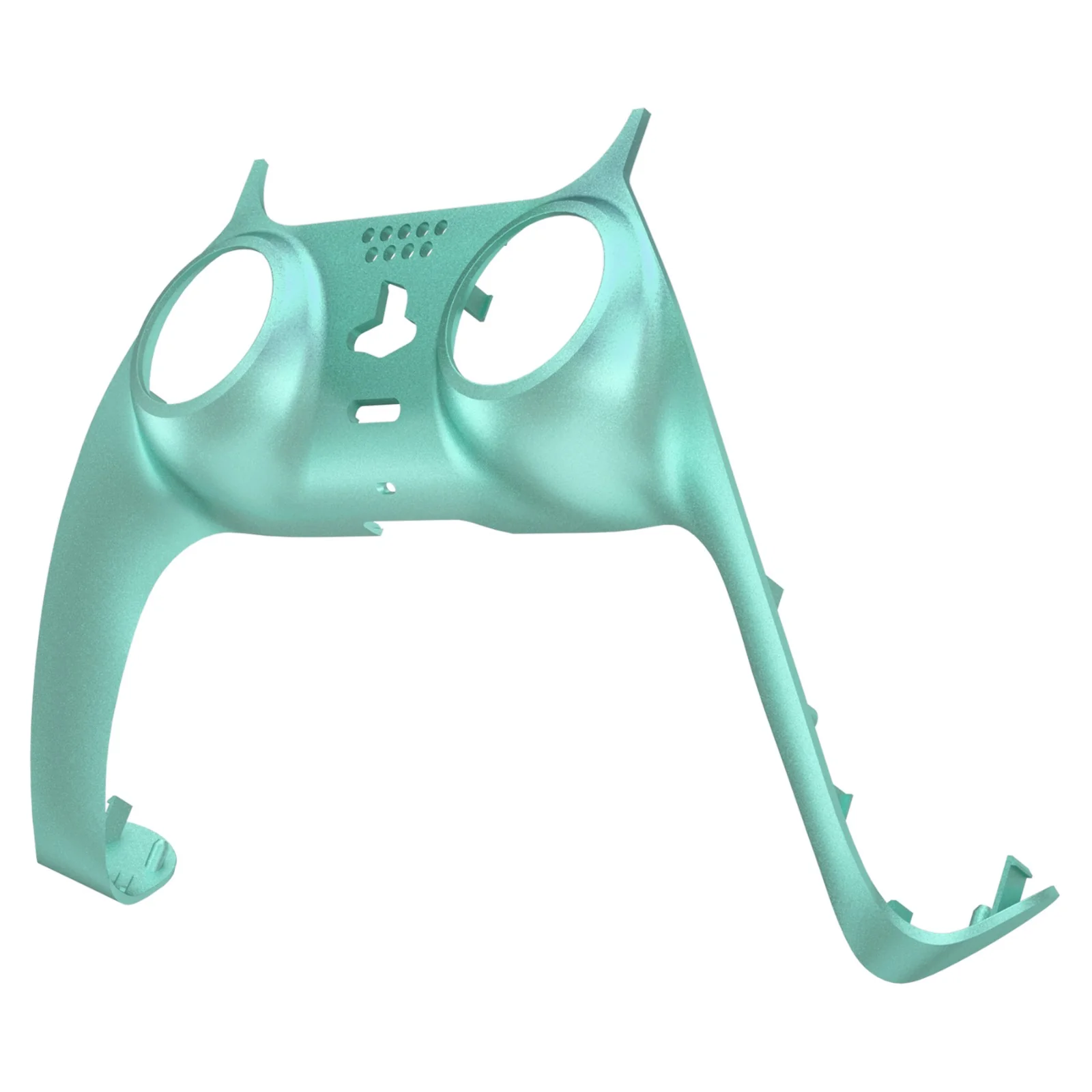 eXtremeRate Replacement Decorative Trim Shell with Accent Rings Compatible with PS5 Controller BDM-010/020/030/040/050 - Metallic Vista Green - Image 8