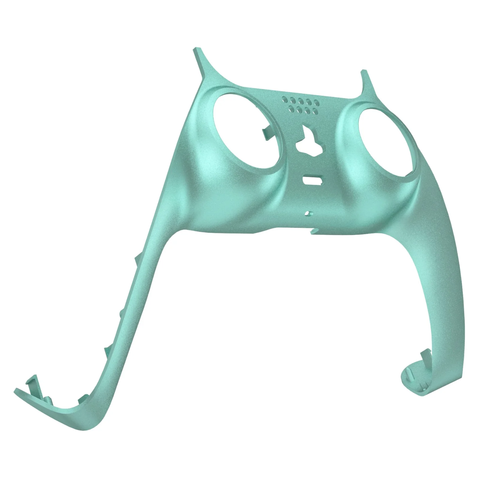 eXtremeRate Replacement Decorative Trim Shell with Accent Rings Compatible with PS5 Controller BDM-010/020/030/040/050 - Metallic Vista Green - Image 9