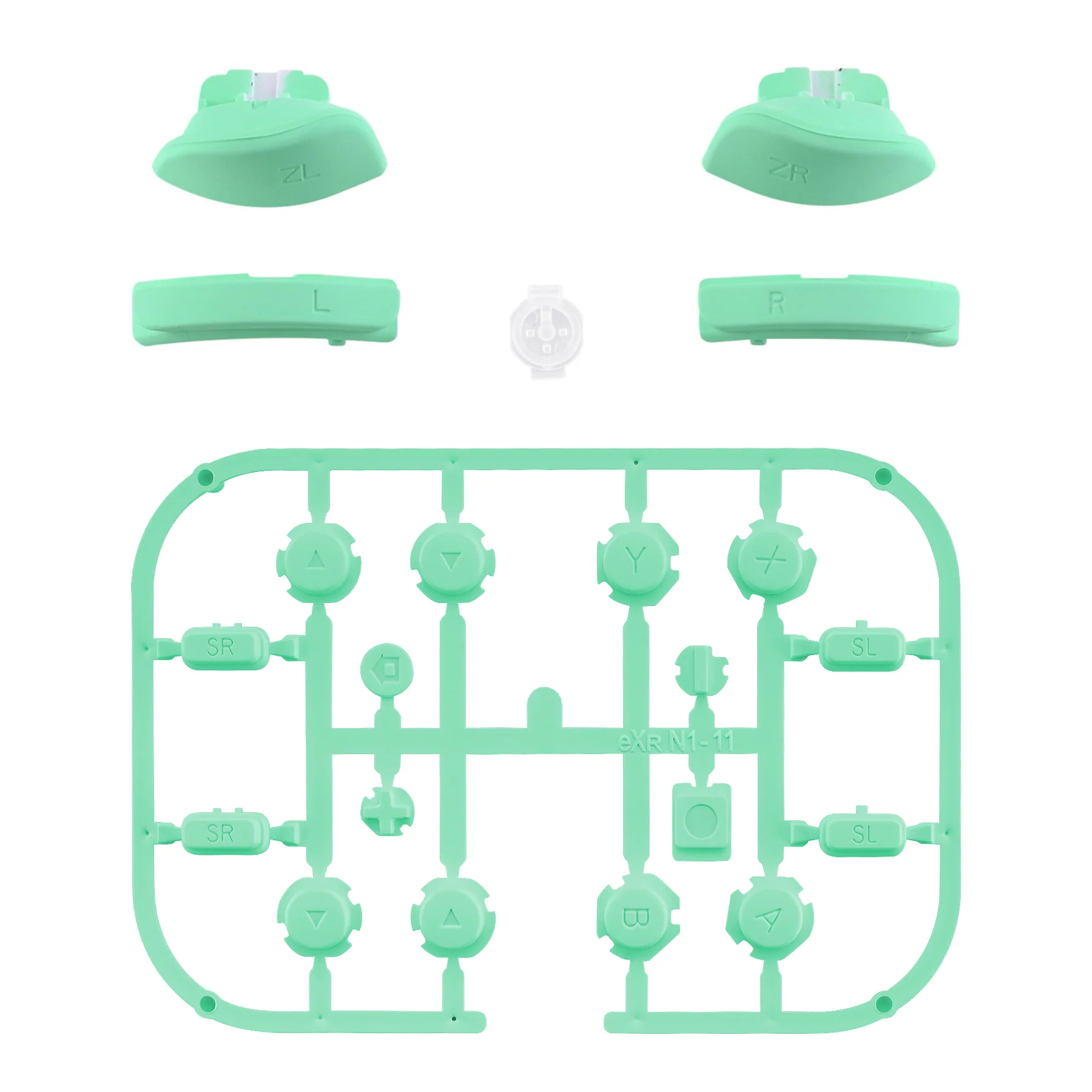 eXtremeRate Replacement Full Set Buttons for Joycon of NS Switch - Mint Green - Image 2