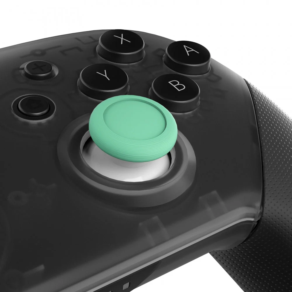 eXtremeRate Replacement Dual-color 3D Joystick Thumbsticks for Nintendo Switch Pro Controller - Mint Green & White - Image 4
