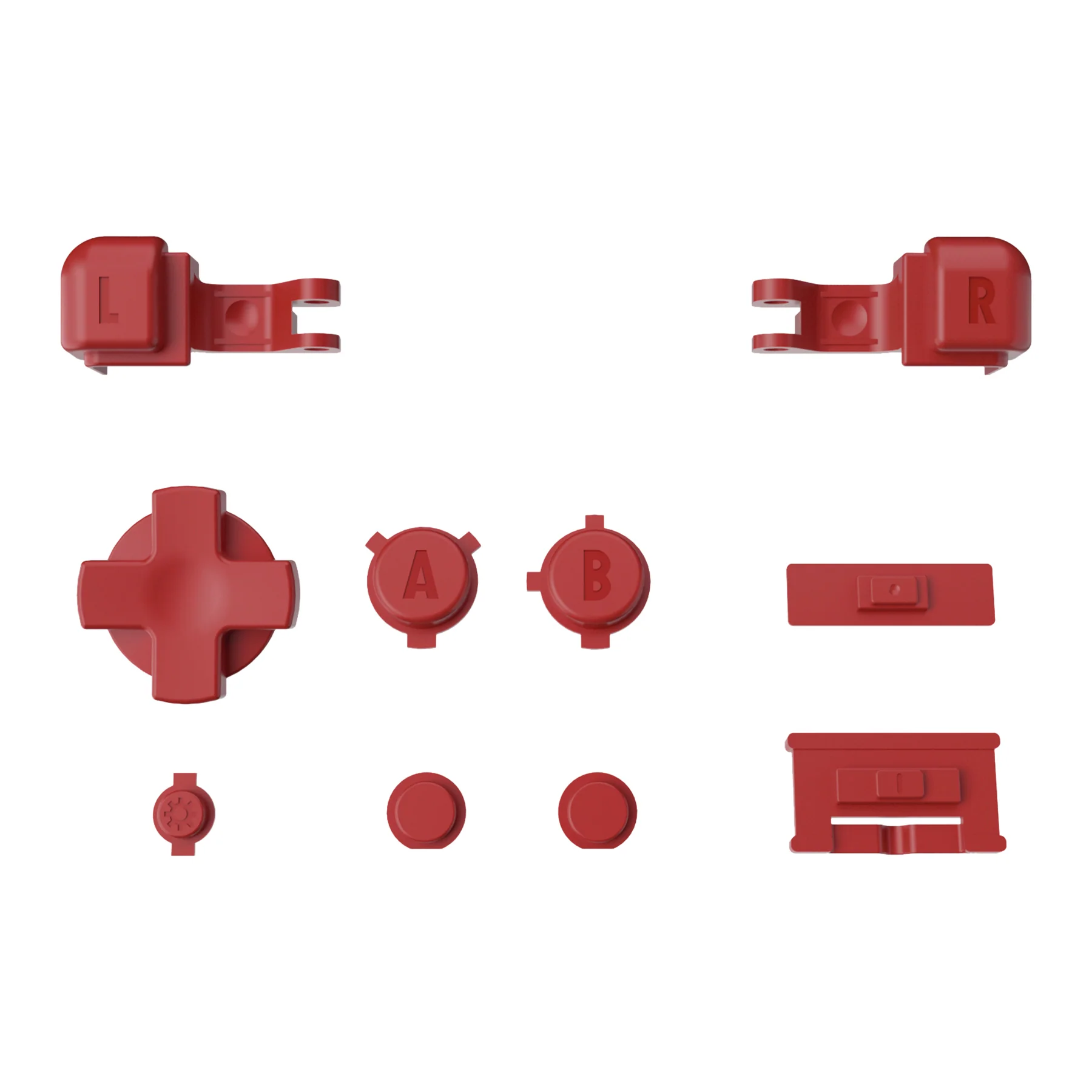 eXtremeRate Custom Replacement Full Set Buttons for Gameboy Advance SP GBA SP Console - Monster Red - Image 8