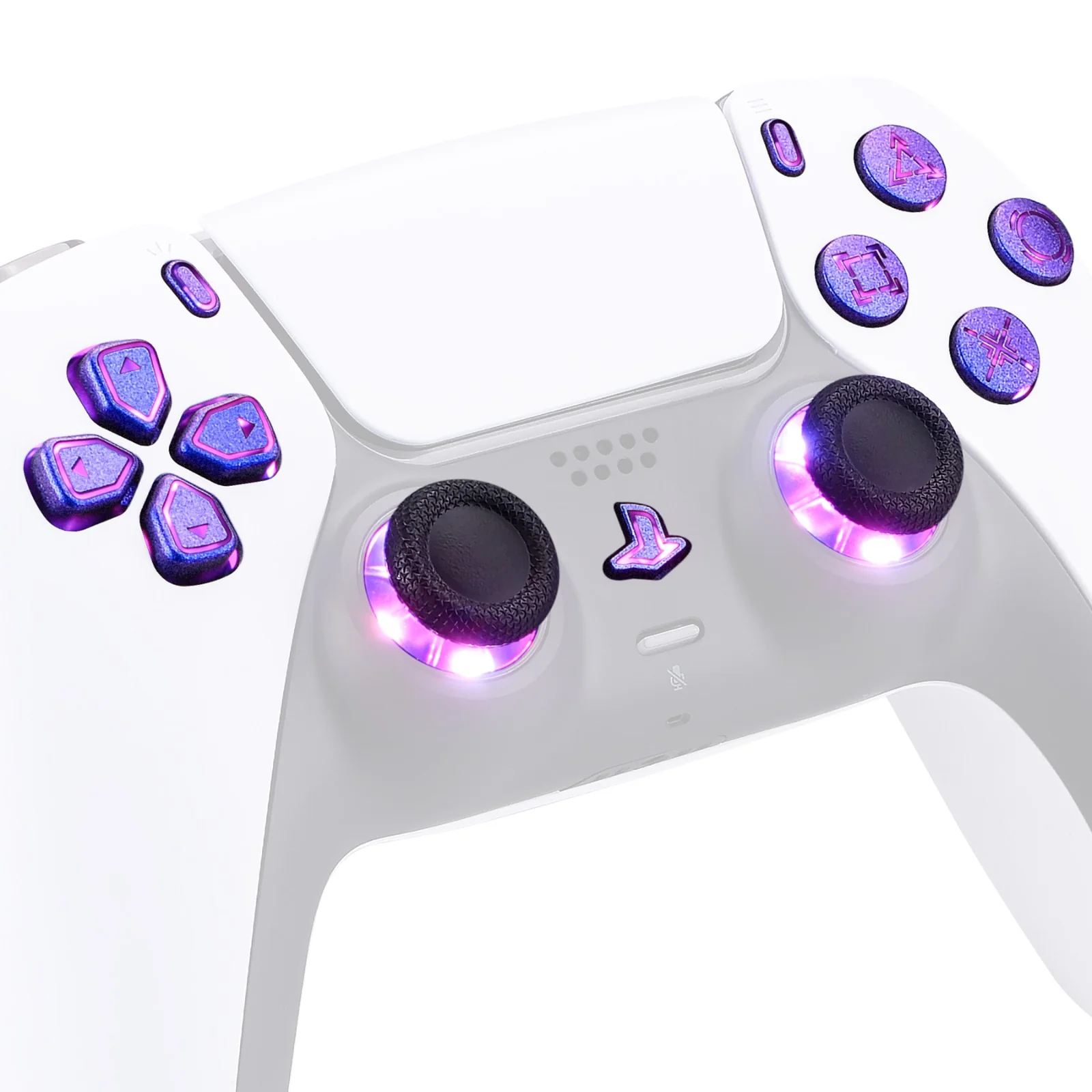 eXtremeRate Multi-Colors Luminated Buttons DTF V3 LED Kit for PS5 Controlle BDM-010/020 - Chameleon Purple Blue - Image 9