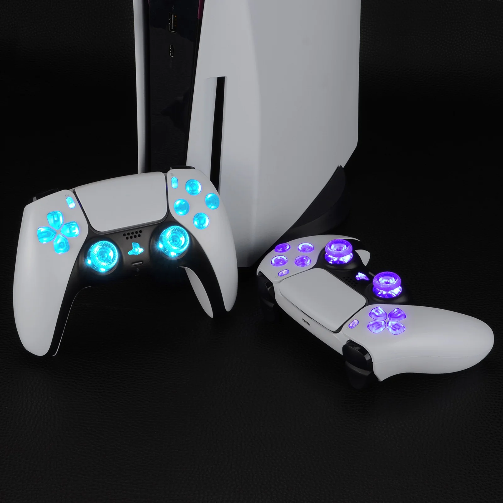 eXtremeRate Multi-Colors Luminated Buttons DTF V3 LED Kit for PS5 Controlle BDM-010/020 - Clear - Image 5
