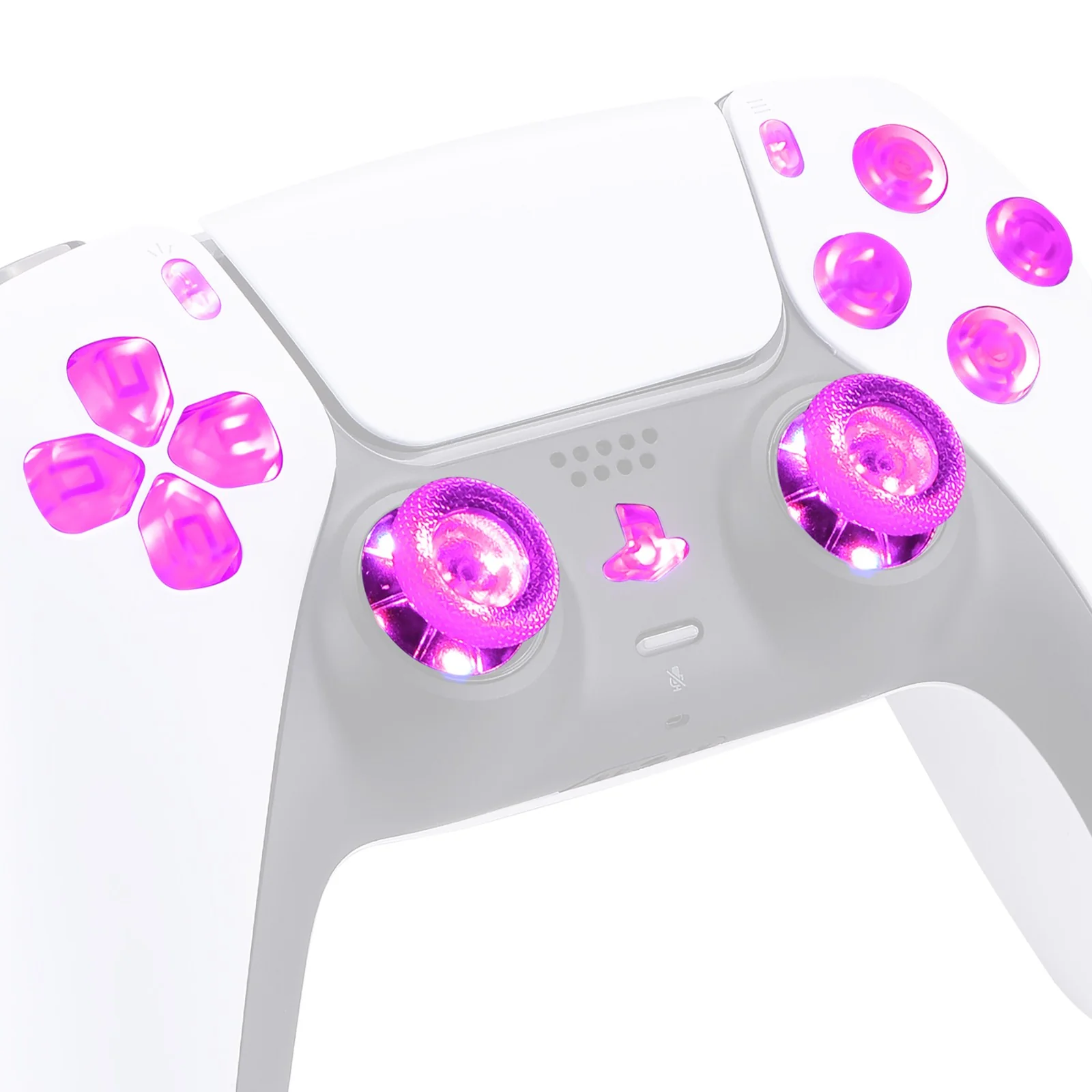 eXtremeRate Multi-Colors Luminated Buttons DTF V3 LED Kit for PS5 Controlle BDM-010/020 - Clear - Image 9