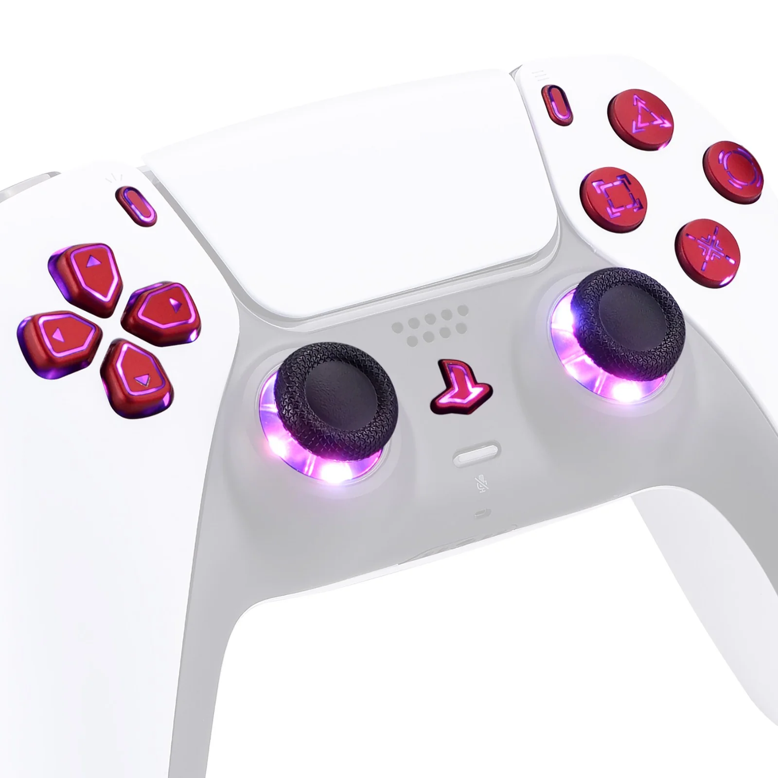 eXtremeRate Multi-Colors Luminated Buttons DTF V3 LED Kit for PS5 Controlle BDM-010/020 - Scarlet Red - Image 9