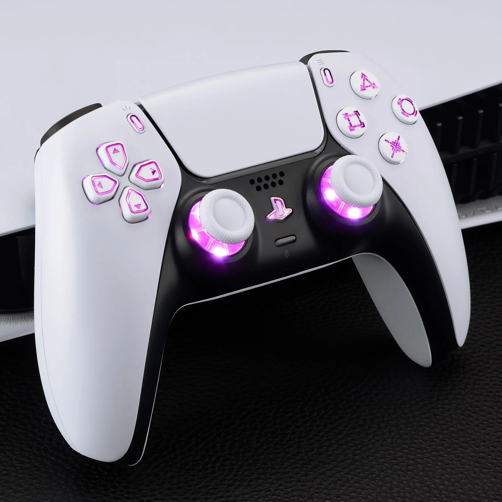 eXtremeRate Multi-Colors Luminated Buttons DTF V3 LED Kit for PS5 Controlle BDM-010/020 - White - Image 7