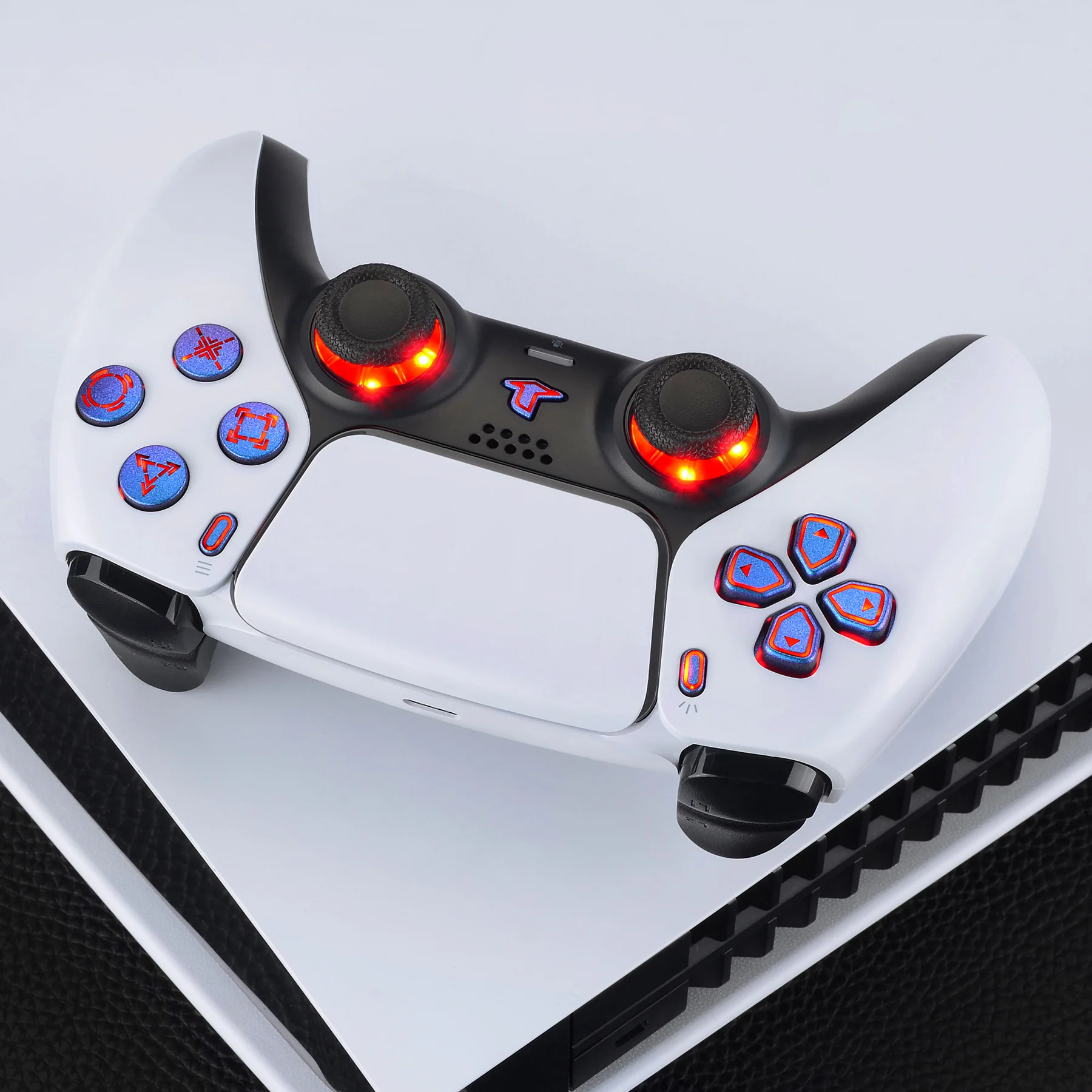 eXtremeRate Multi-Colors Luminated Buttons DTF V3 LED Kit for PS5 Controller BDM-030/040/050 - Chameleon Purple Blue - Image 6