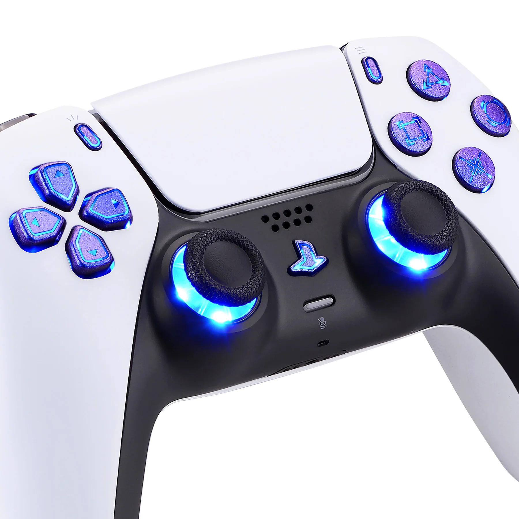 eXtremeRate Multi-Colors Luminated Buttons DTF V3 LED Kit for PS5 Controller BDM-030/040/050 - Chameleon Purple Blue - Image 7