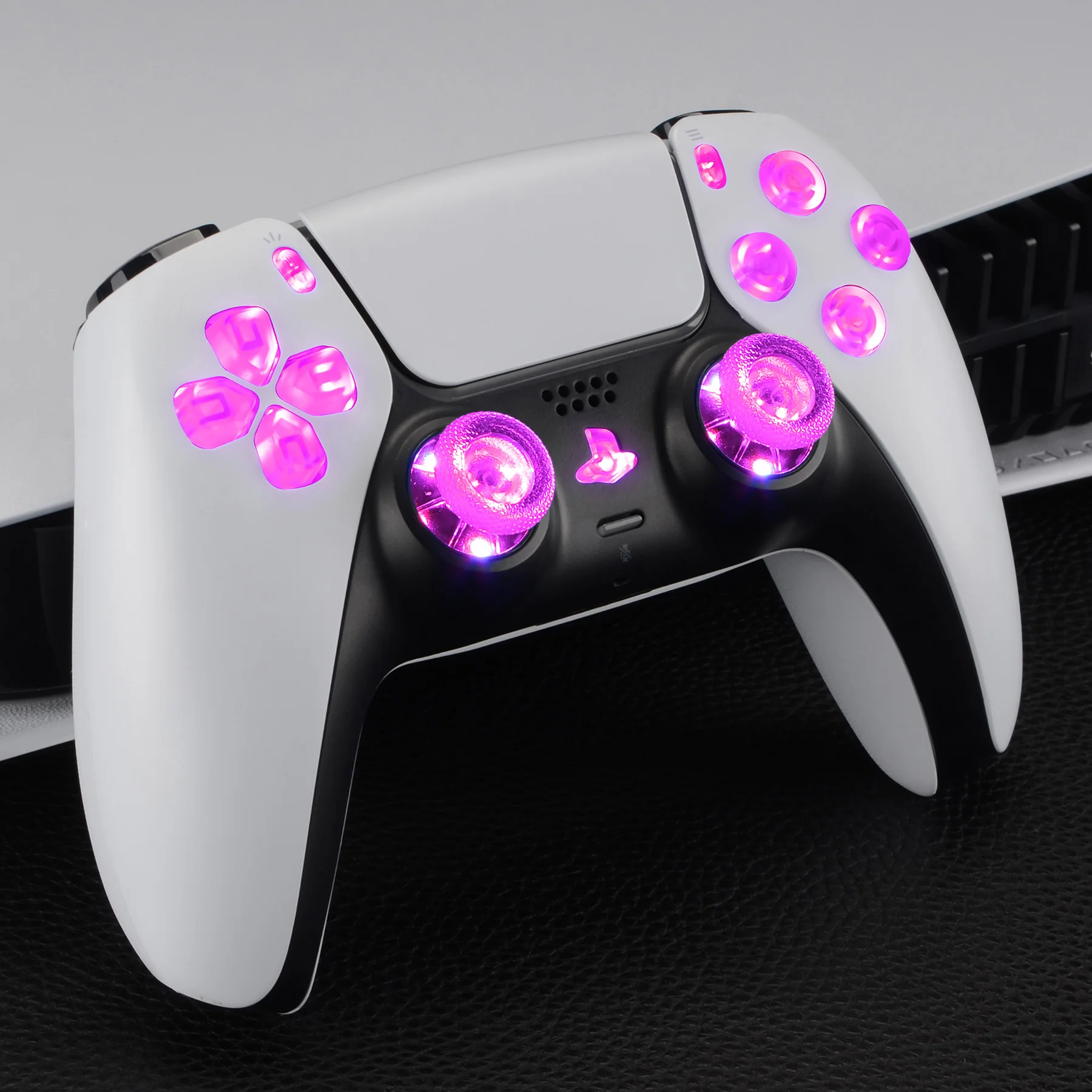 eXtremeRate Multi-Colors Luminated Buttons DTF V3 LED Kit for PS5 Controller BDM-030/040/050 - Clear - Image 2