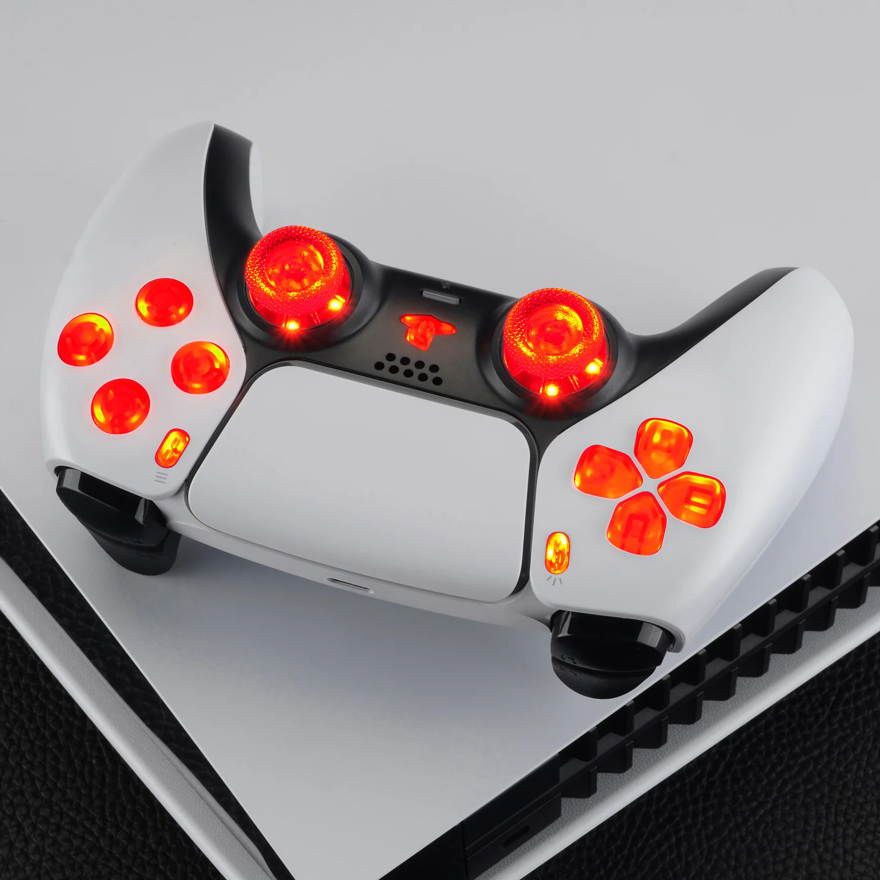 eXtremeRate Multi-Colors Luminated Buttons DTF V3 LED Kit for PS5 Controller BDM-030/040/050 - Clear - Image 6