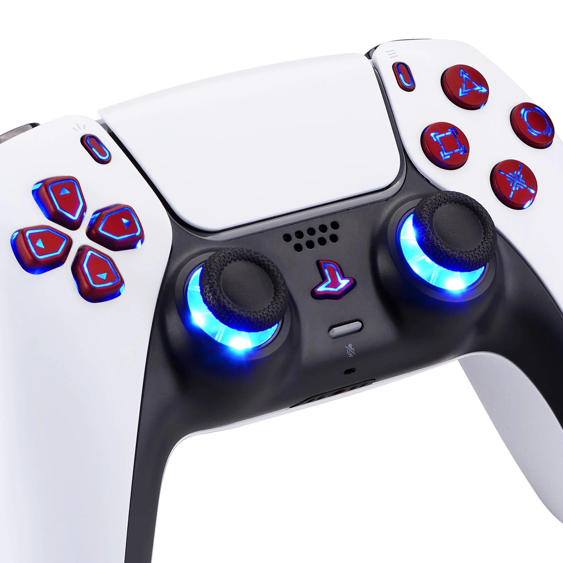 eXtremeRate Multi-Colors Luminated Buttons DTF V3 LED Kit for PS5 Controller BDM-030/040/050 - Scarlet Red - Image 7