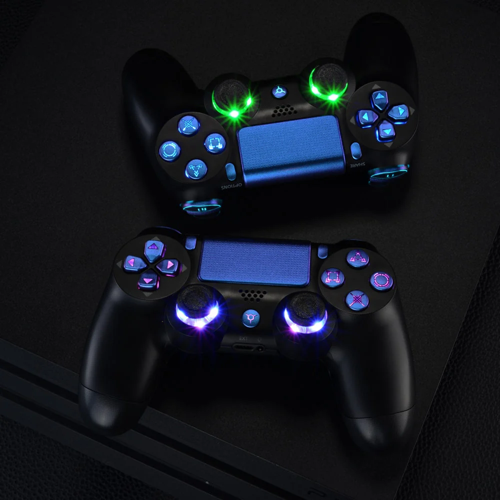 eXtremeRate Multi-Colors Luminated Buttons DTFS LED Kit for PS4 CUH-ZCT2 Controller - Chameleon Purple Blue - Image 9