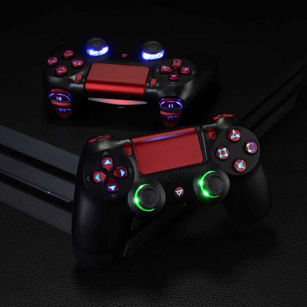 eXtremeRate Multi-Colors Luminated Buttons DTFS LED Kit for PS4 CUH-ZCT2 Controller - Scarlet Red - Image 8