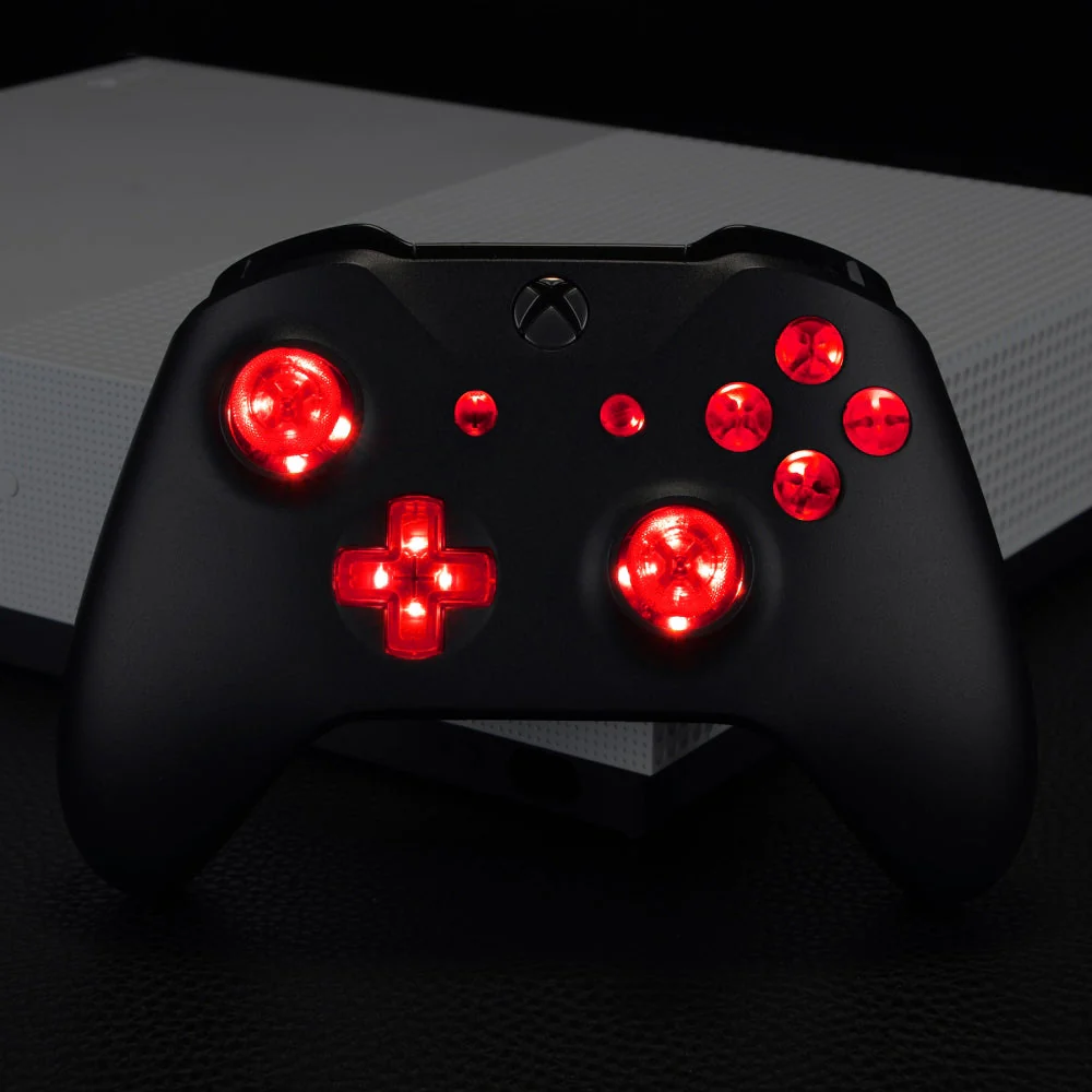 eXtremeRate Multi-Colors Luminated Buttons DTF LED Kit for Xbox One Standard & Xbox One X/S Controller - Clear - Image 7