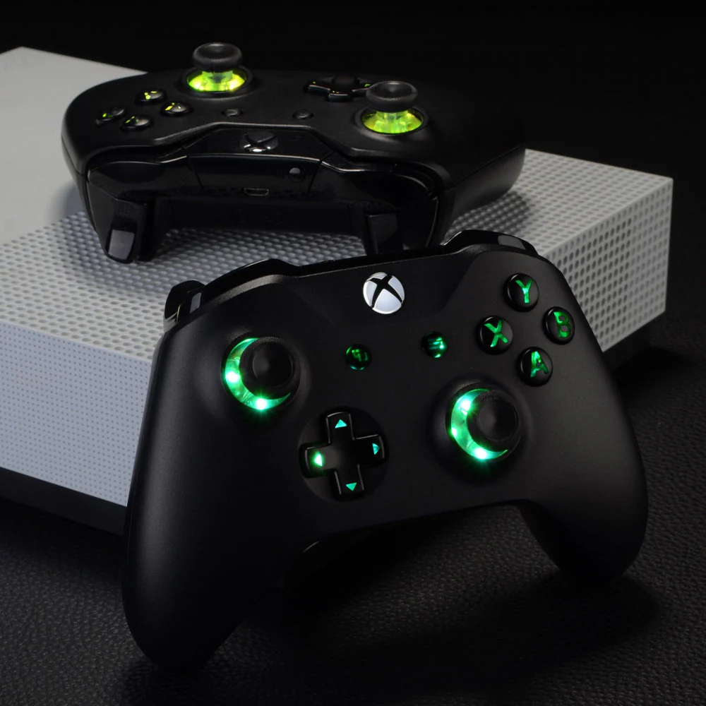 eXtremeRate Multi-Colors Luminated Buttons DTF LED Kit for Xbox One Standard & Xbox One X/S Controller - Black - Image 10