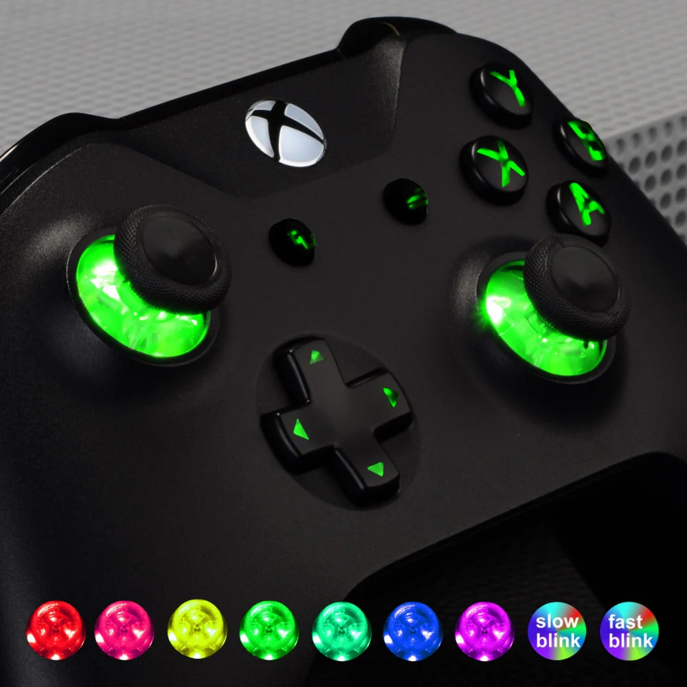 eXtremeRate Multi-Colors Luminated Buttons DTF LED Kit for Xbox One Standard & Xbox One X/S Controller - Black - Image 2
