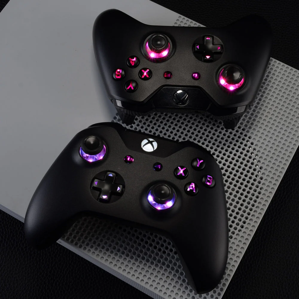 eXtremeRate Multi-Colors Luminated Buttons DTF LED Kit for Xbox One Standard & Xbox One X/S Controller - Black - Image 9