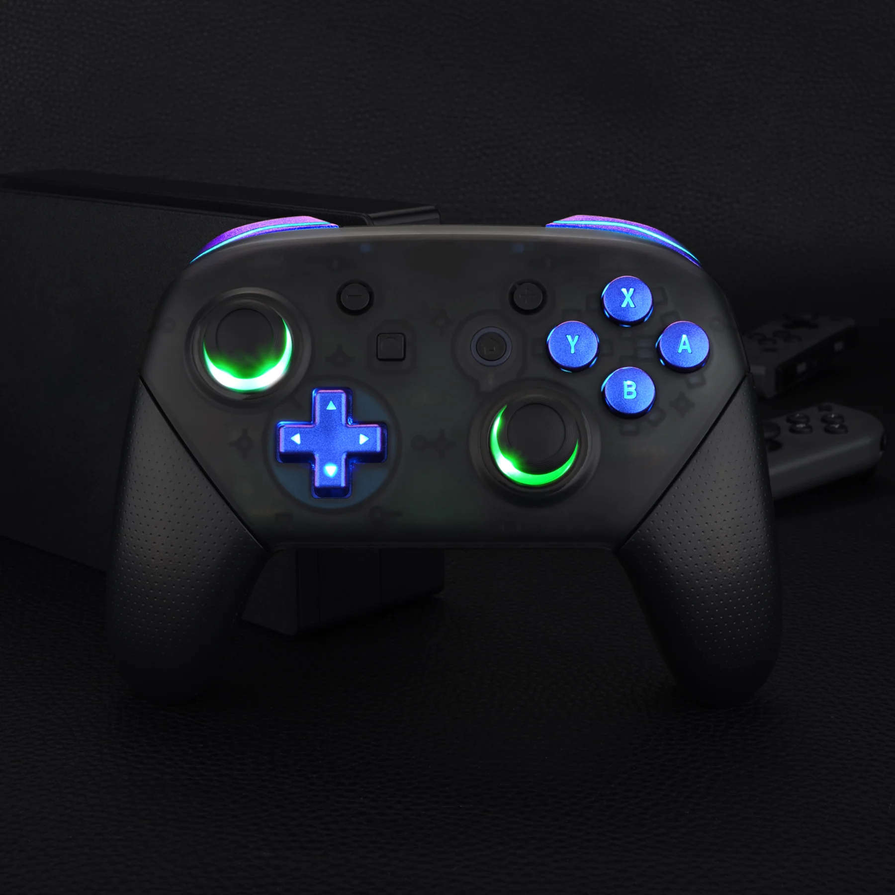eXtremeRate Multi-Colors Luminated Button DTFS LED Kit for NS Switch Pro Controller - Chameleon Purple Blue - Image 6