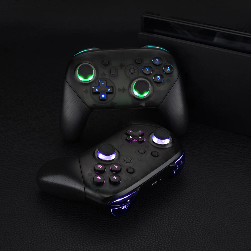 eXtremeRate Multi-Colors Luminated Button DTFS LED Kit for NS Switch Pro Controller - Black - Image 5
