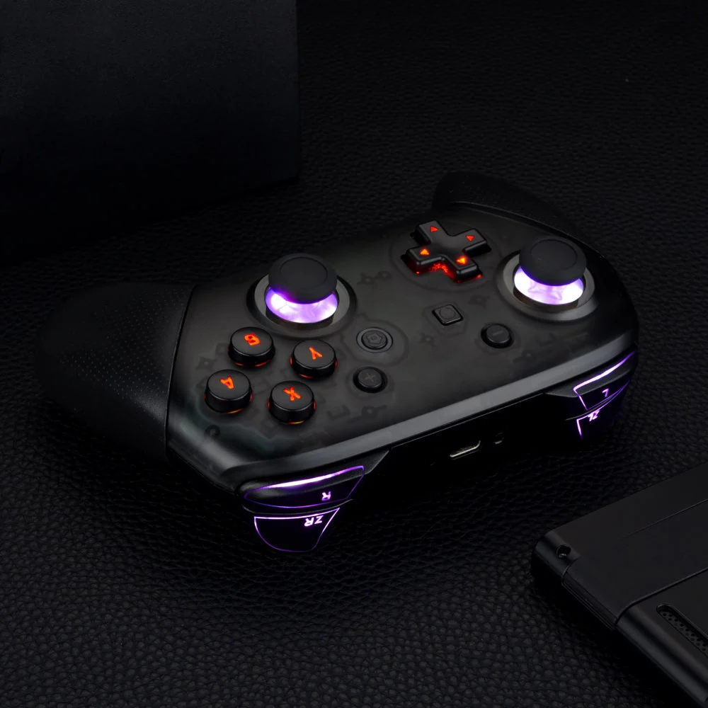 eXtremeRate Multi-Colors Luminated Button DTFS LED Kit for NS Switch Pro Controller - Black - Image 7