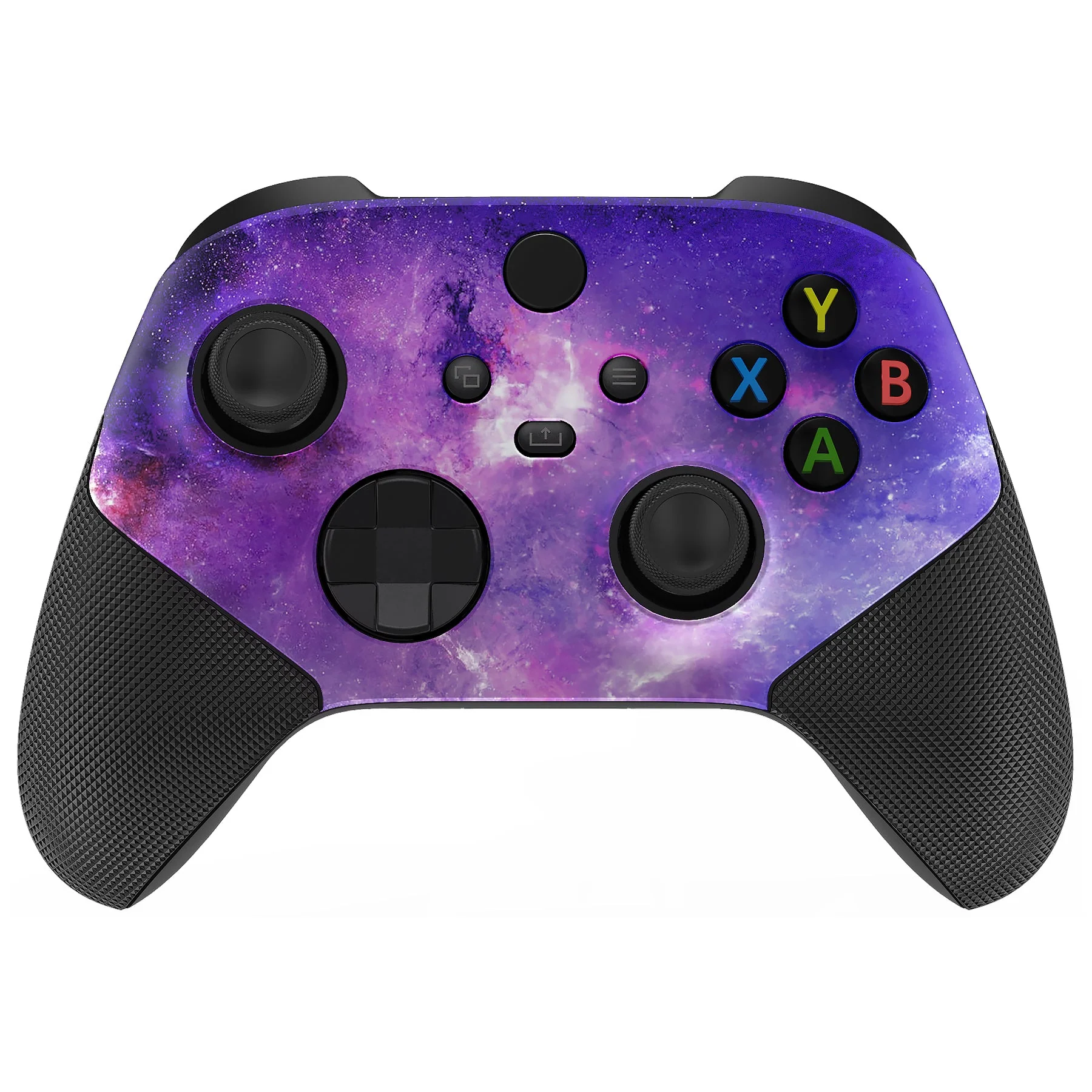 eXtremeRate ASR Version Performance Rubberized Grip Front Housing Shell with Accent Rings for Xbox Series X & S Controller - Nebula Galaxy - Image 2