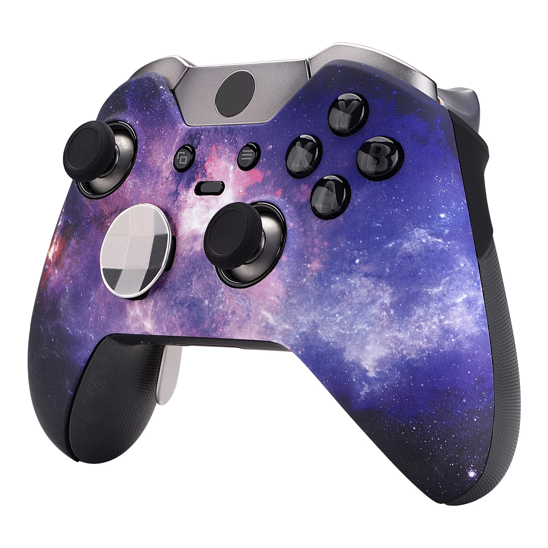 eXtremeRate Replacement Front Housing Shell for Xbox One Elite Controller (Model 1698) - Nebula Galaxy - Image 4