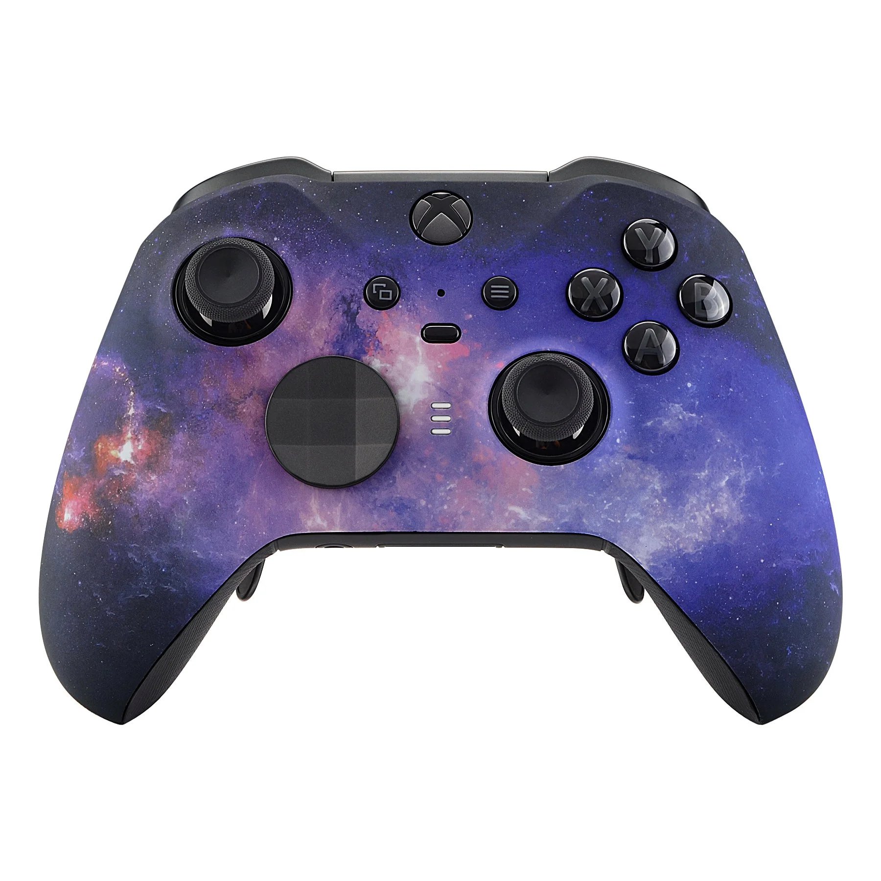 eXtremeRate Replacement Front Housing Shell Case with Accent Rings for Xbox One Elite Series 2 & Elite 2 Core Controller (Model 1797) - Nebula Galaxy - Image 2