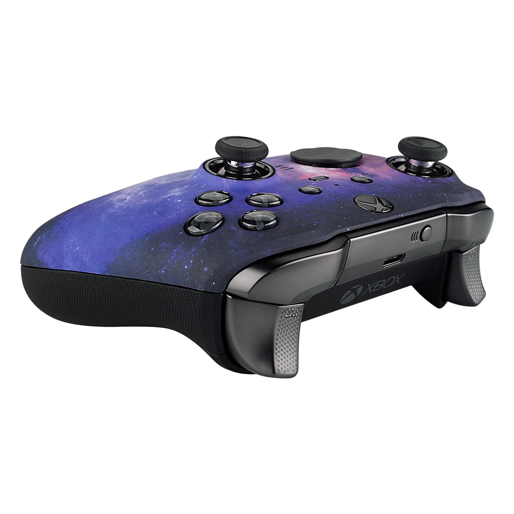 eXtremeRate Replacement Front Housing Shell Case with Accent Rings for Xbox One Elite Series 2 & Elite 2 Core Controller (Model 1797) - Nebula Galaxy - Image 7