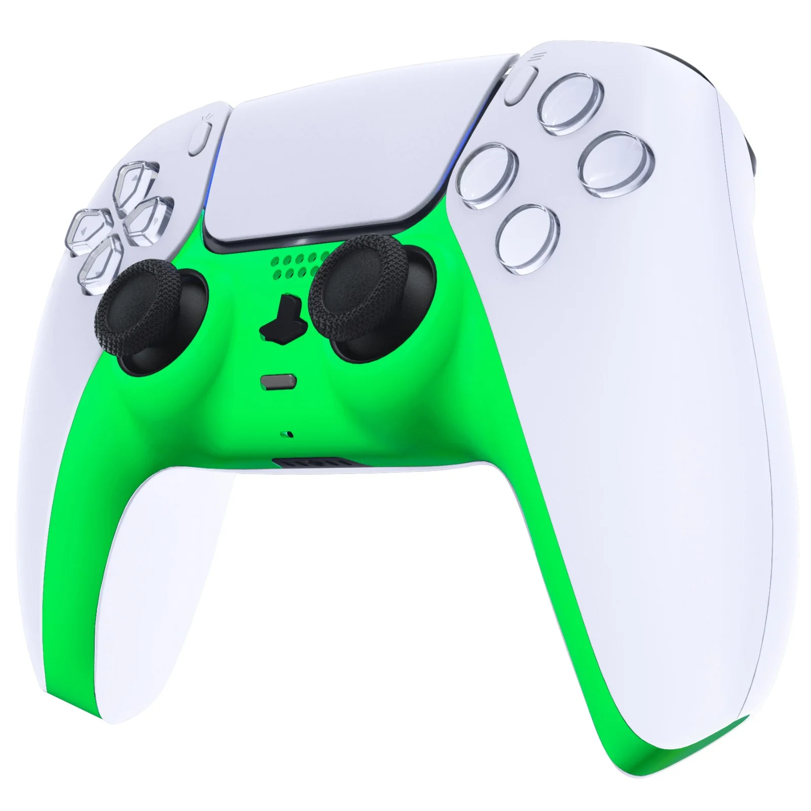 eXtremeRate Replacement Decorative Trim Shell with Accent Rings Compatible with PS5 Controller BDM-010/020/030/040/050 - Neon Green - Image 4