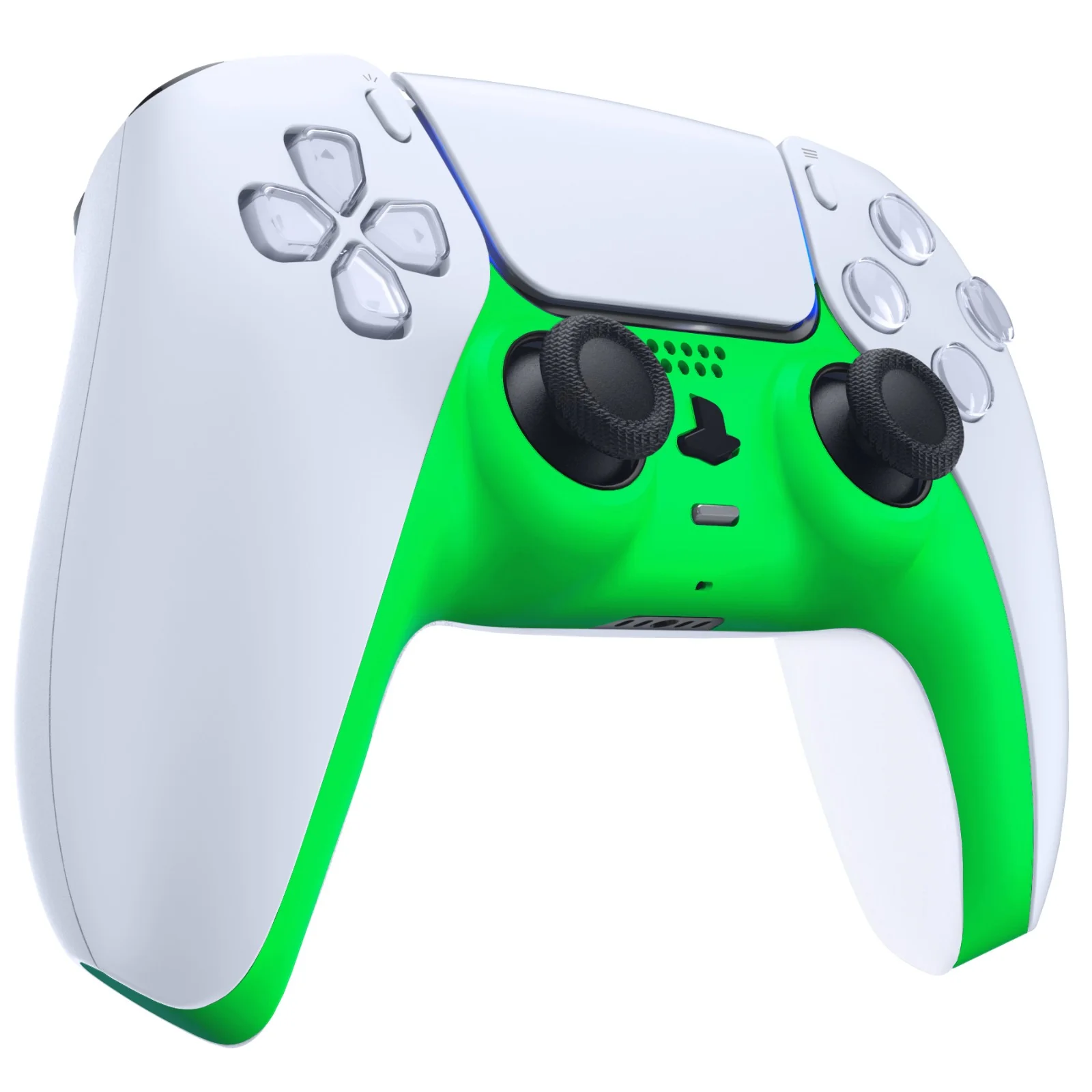 eXtremeRate Replacement Decorative Trim Shell with Accent Rings Compatible with PS5 Controller BDM-010/020/030/040/050 - Neon Green - Image 5