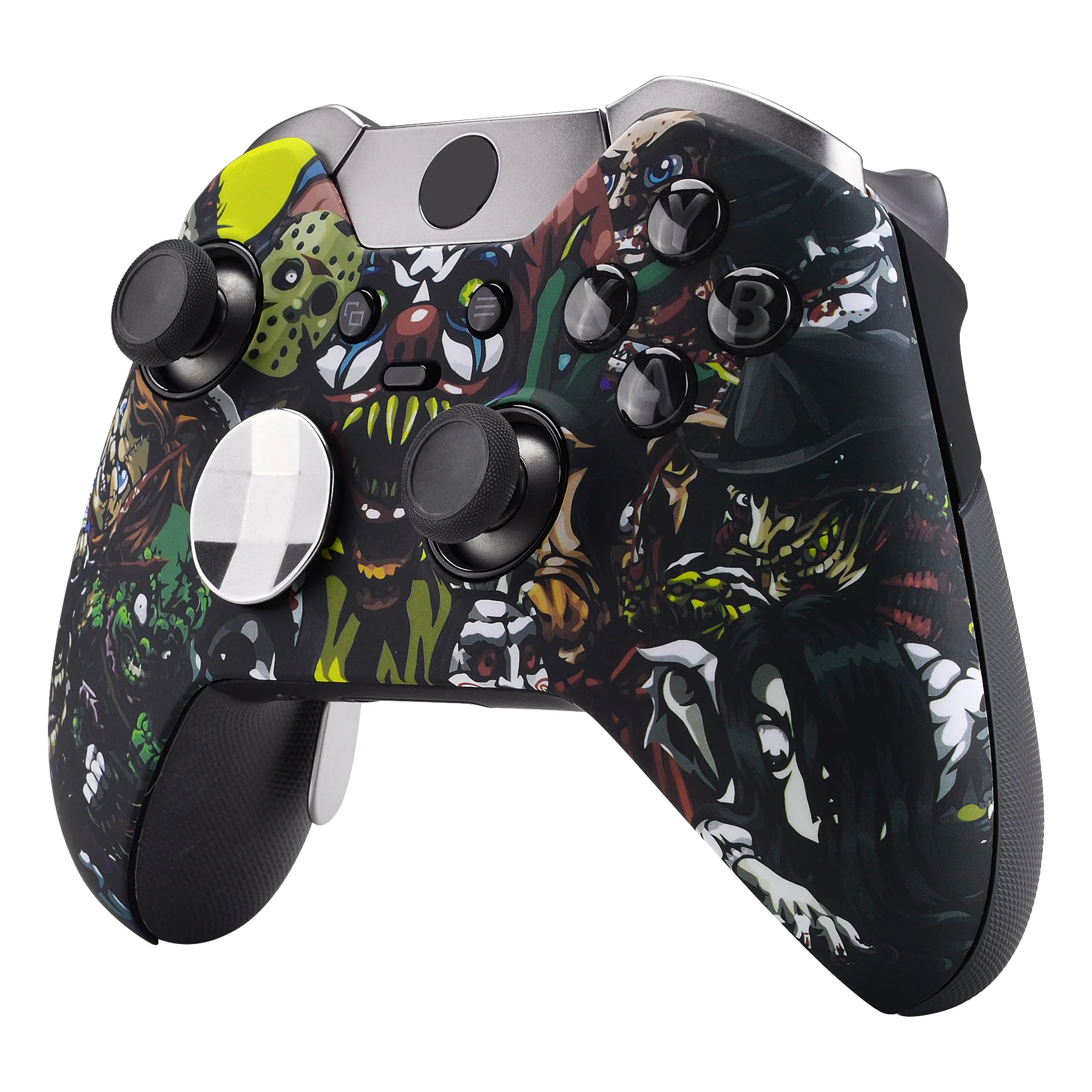 eXtremeRate Replacement Front Housing Shell for Xbox One Elite Controller (Model 1698) - Scary Party - Image 4