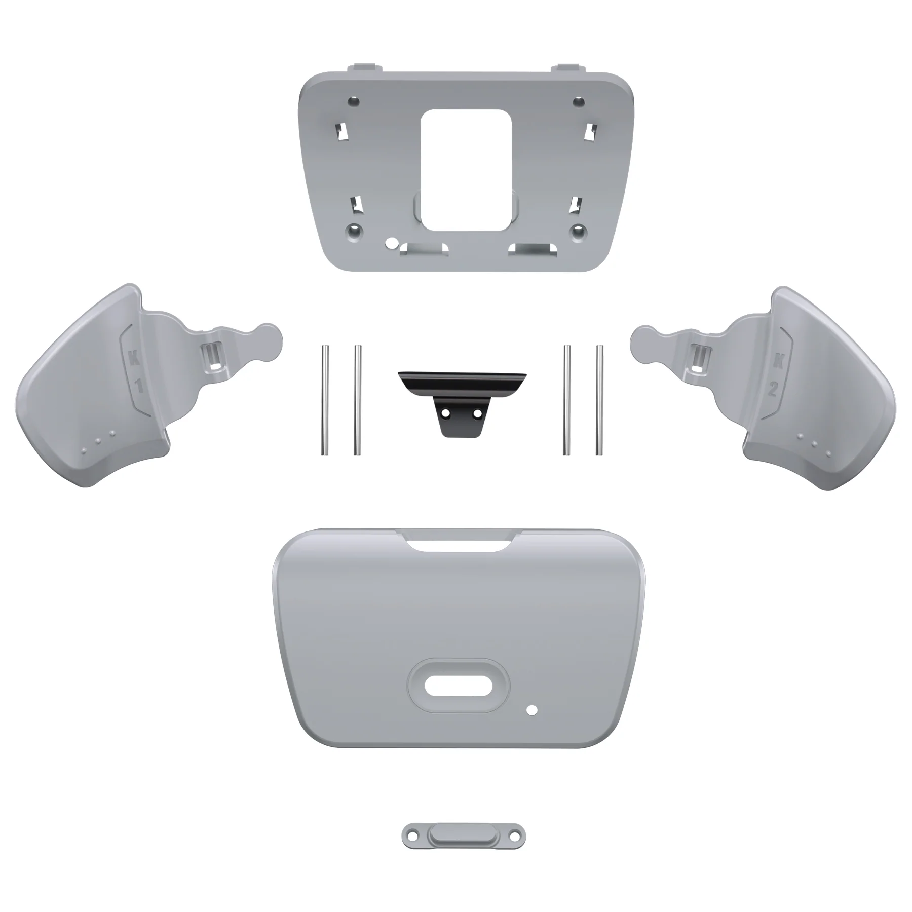 eXtremeRate Replacement Redesigned K1 K2 Back Buttons for eXtremerate RISE Remap Kit, Compatible with PS5 Controller - New Hope Gray - Image 2