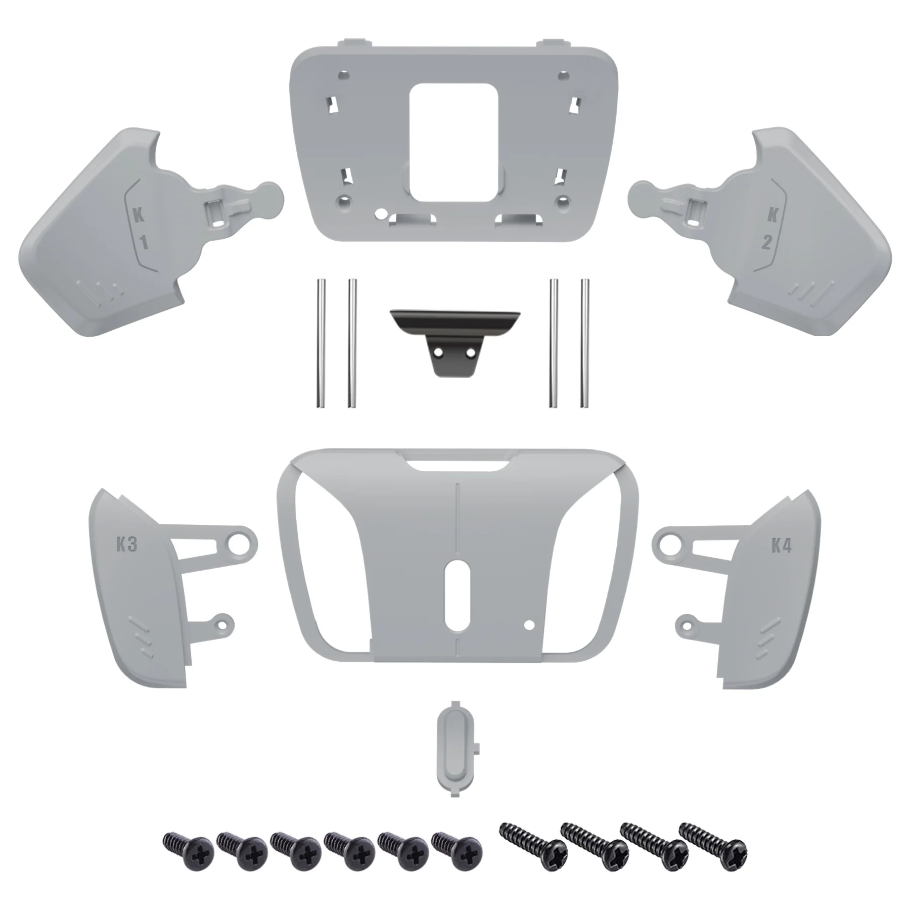 eXtremeRate Replacement Redesigned K1 K2 K3 K4 Back Buttons Housing Shell for eXtremeRate RISE4 Remap Kit, Compatible with PS5 Controller - New Hope Gray - Image 2
