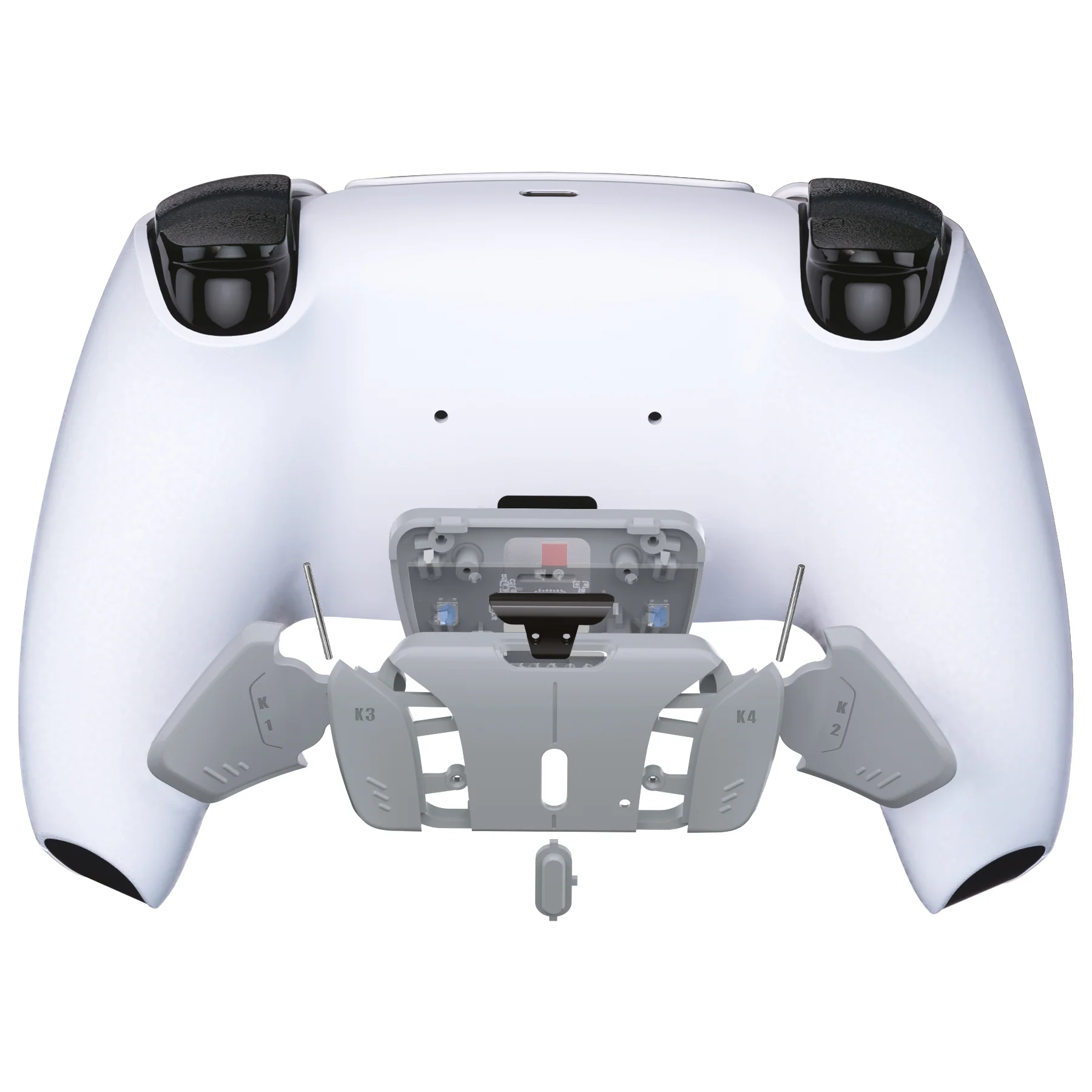 eXtremeRate Replacement Redesigned K1 K2 K3 K4 Back Buttons Housing Shell for eXtremeRate RISE4 Remap Kit, Compatible with PS5 Controller - New Hope Gray - Image 6