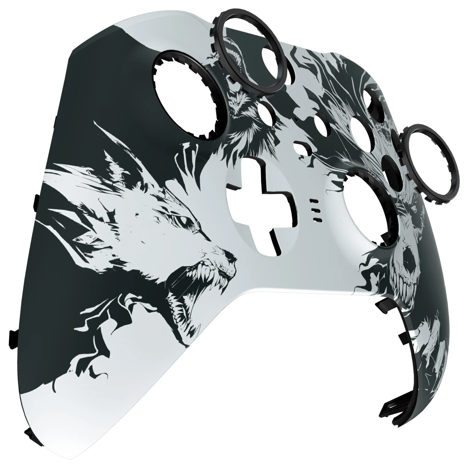 eXtremeRate Replacement Front Housing Shell Case with Accent Rings for Xbox One Elite Series 2 & Elite 2 Core Controller (Model 1797) - New Wolve Soul - Image 10