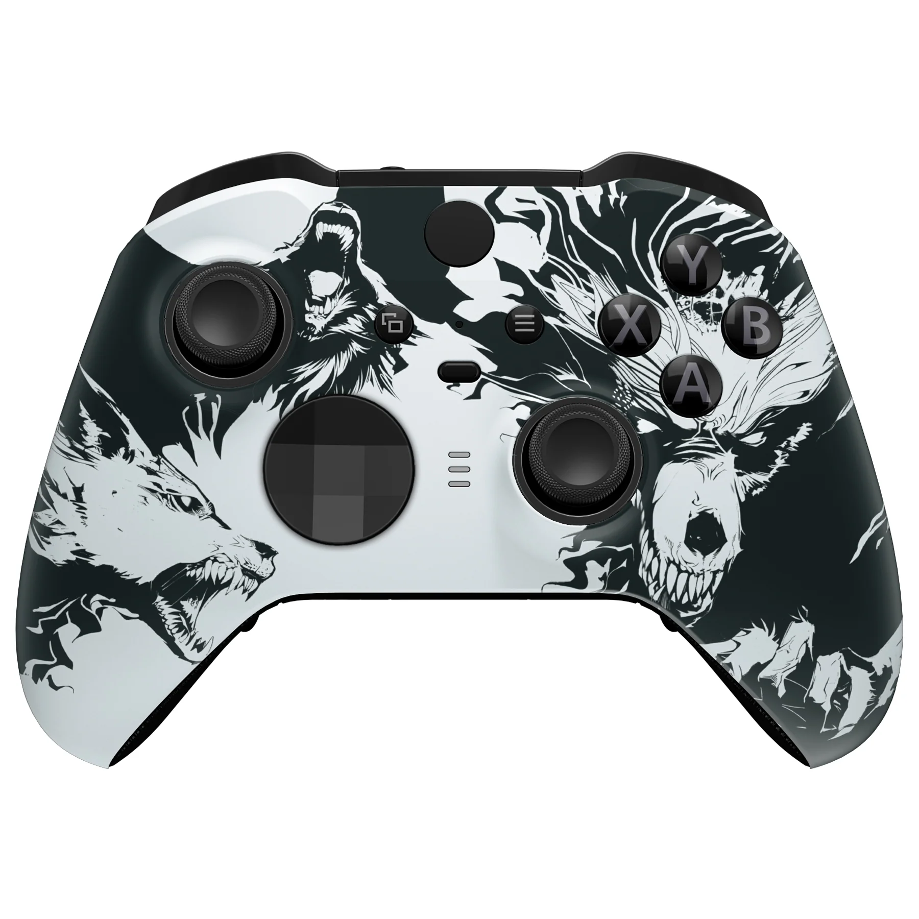 eXtremeRate Replacement Front Housing Shell Case with Accent Rings for Xbox One Elite Series 2 & Elite 2 Core Controller (Model 1797) - New Wolve Soul - Image 2