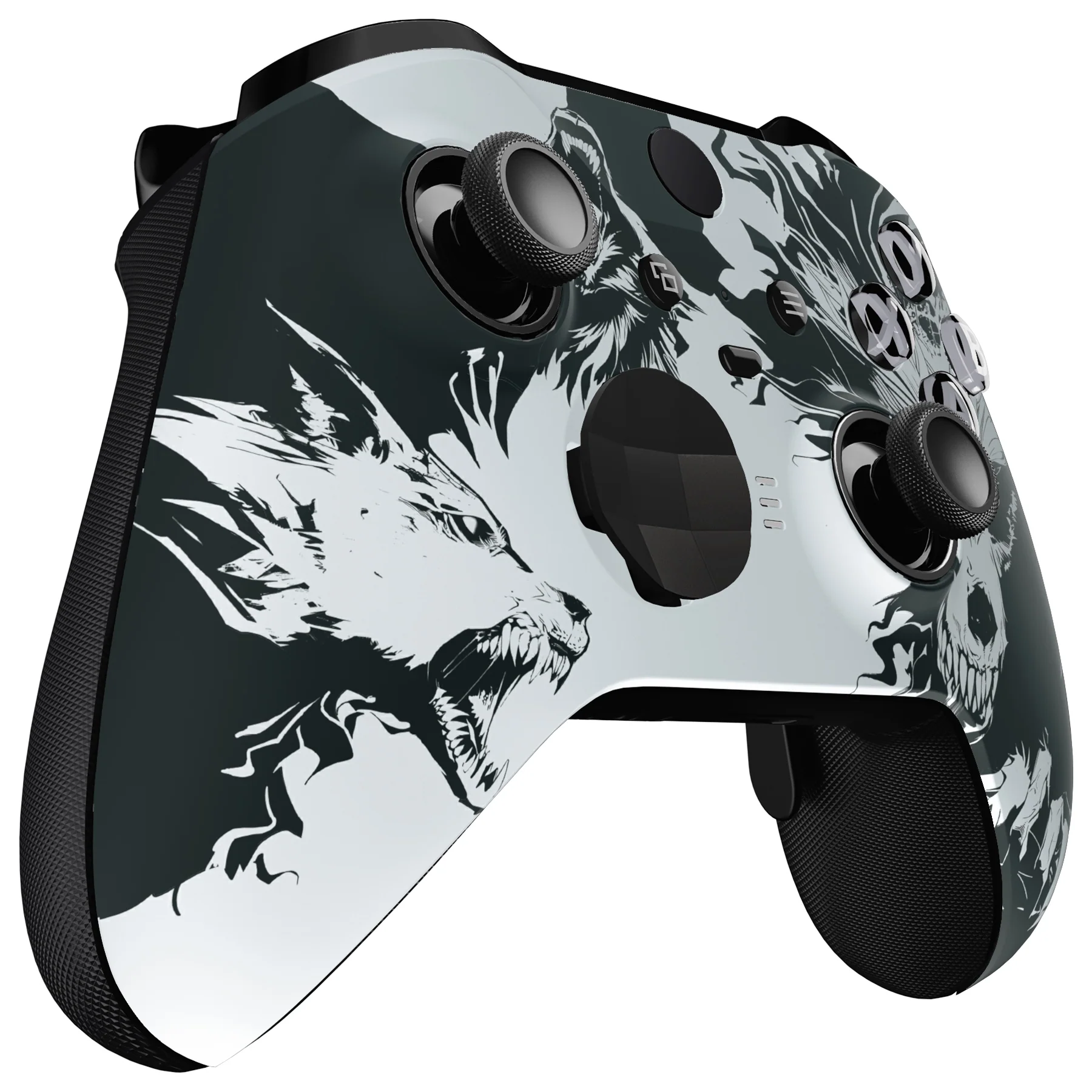 eXtremeRate Replacement Front Housing Shell Case with Accent Rings for Xbox One Elite Series 2 & Elite 2 Core Controller (Model 1797) - New Wolve Soul - Image 6
