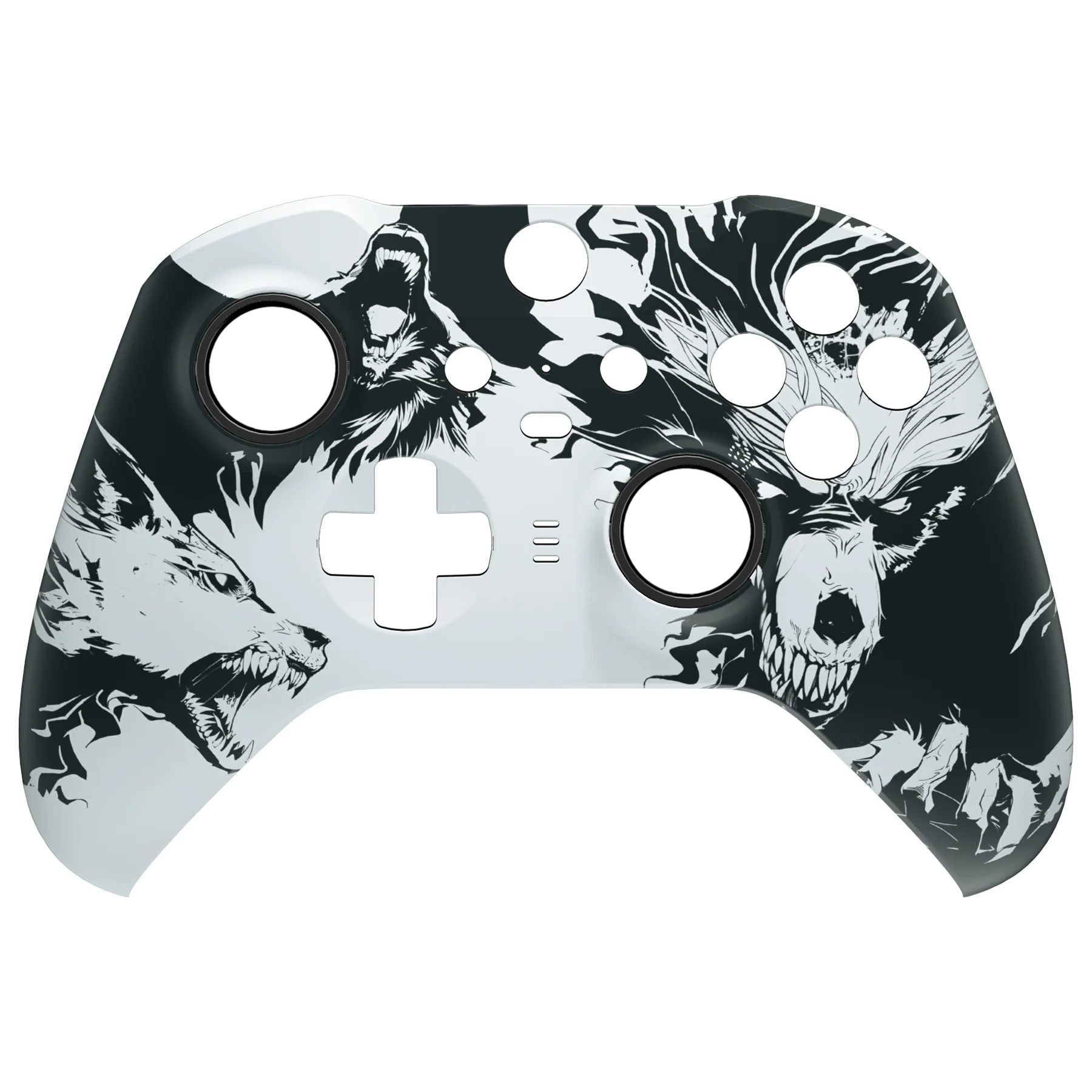 eXtremeRate Replacement Front Housing Shell Case with Accent Rings for Xbox One Elite Series 2 & Elite 2 Core Controller (Model 1797) - New Wolve Soul - Image 8