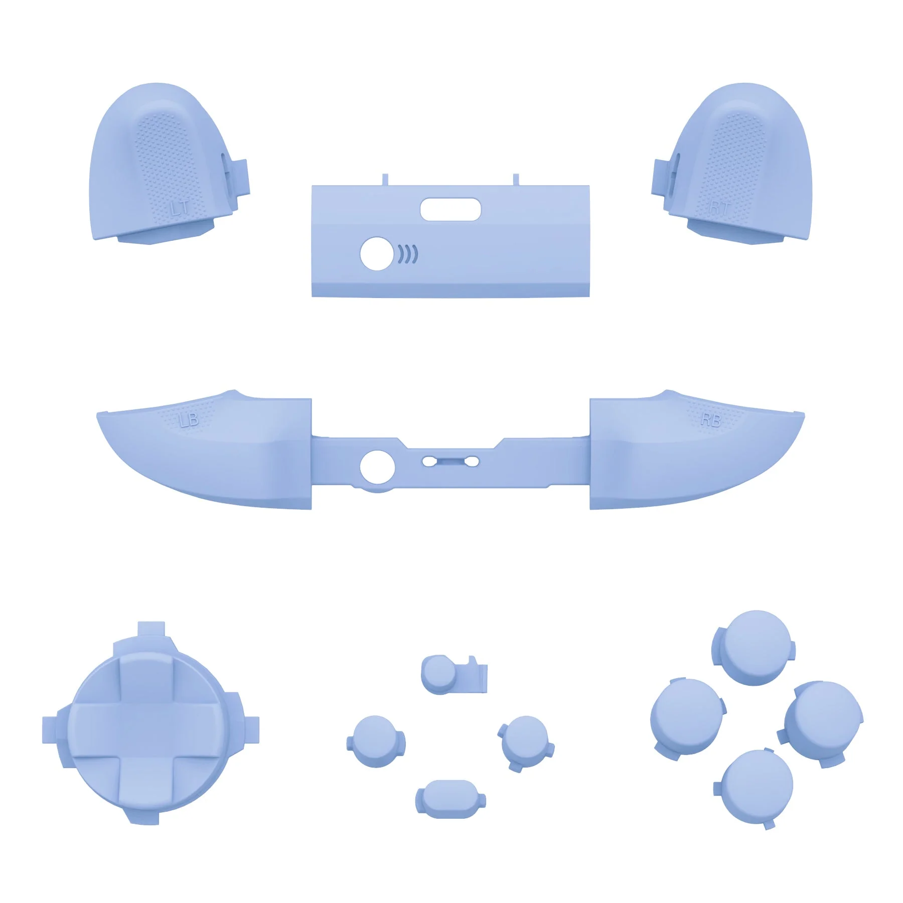 eXtremeRate No Letter Imprint Replacement Full Set Buttons for Xbox Series X & S Controller - Light Violet - Image 2