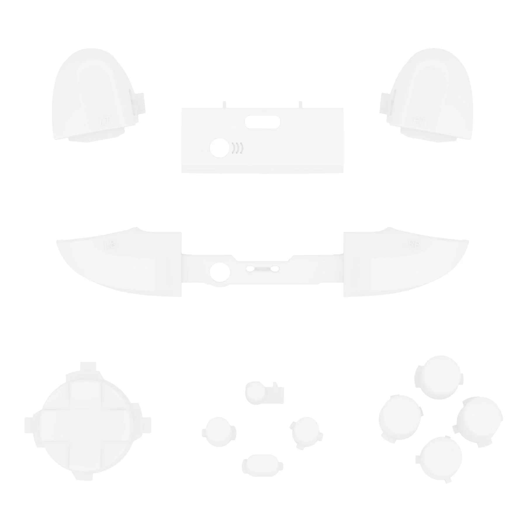 eXtremeRate No Letter Imprint Replacement Full Set Buttons for Xbox Series X & S Controller - White - Image 2