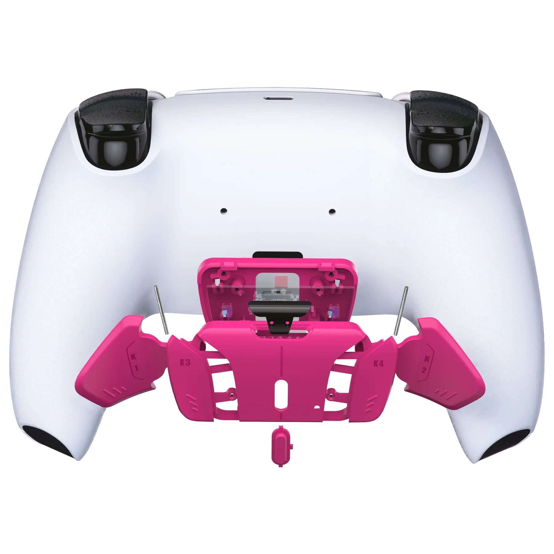 eXtremeRate Replacement Redesigned K1 K2 K3 K4 Back Buttons Housing Shell for eXtremeRate RISE4 Remap Kit, Compatible with PS5 Controller - Nova Pink - Image 6