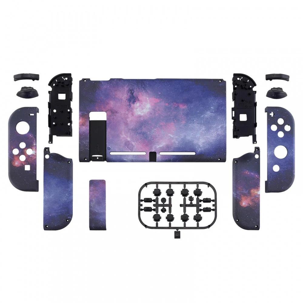 eXtremeRate Replacement Full Set Shells with Buttons for Nintendo Switch - Nubula Galaxy - Image 2