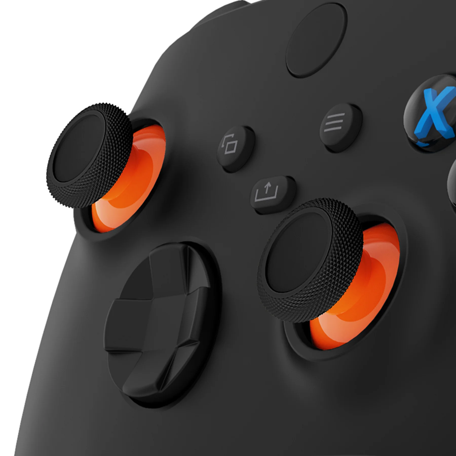eXtremeRate Replacement Thumbsticks for Xbox Series X/S Controller & Xbox One X/S Controller & Xbox One Standard Controller & Xbox One Elite Controller - Orange & Black - Image 3