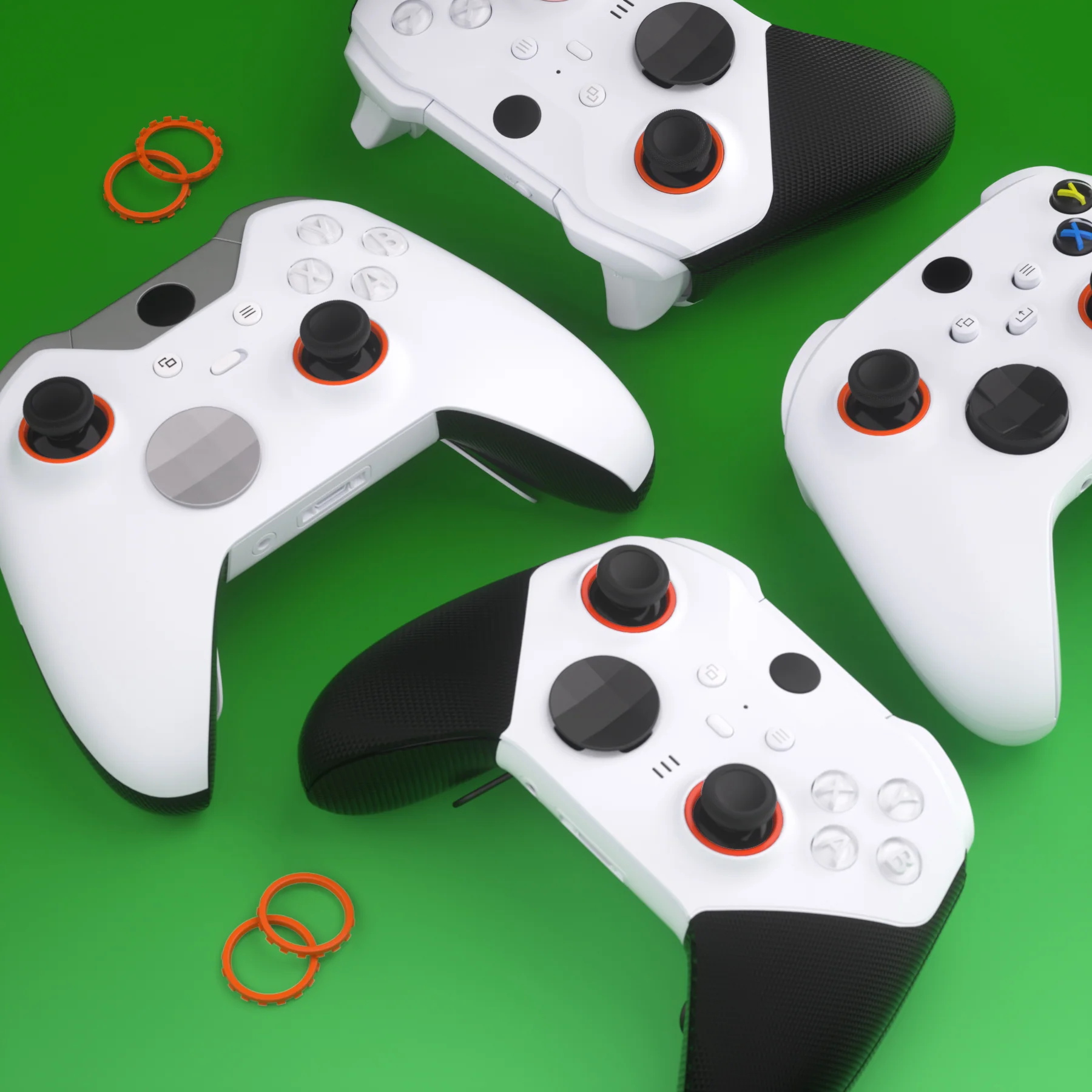 eXtremeRate Custom Accent Rings for Xbox Elite Series 2 Core & for Elite Series 2 & for Xbox One Elite Controller, Compatible with eXtremeRate ASR Version Shell for Xbox Series X/S Controller - Orange - Image 10