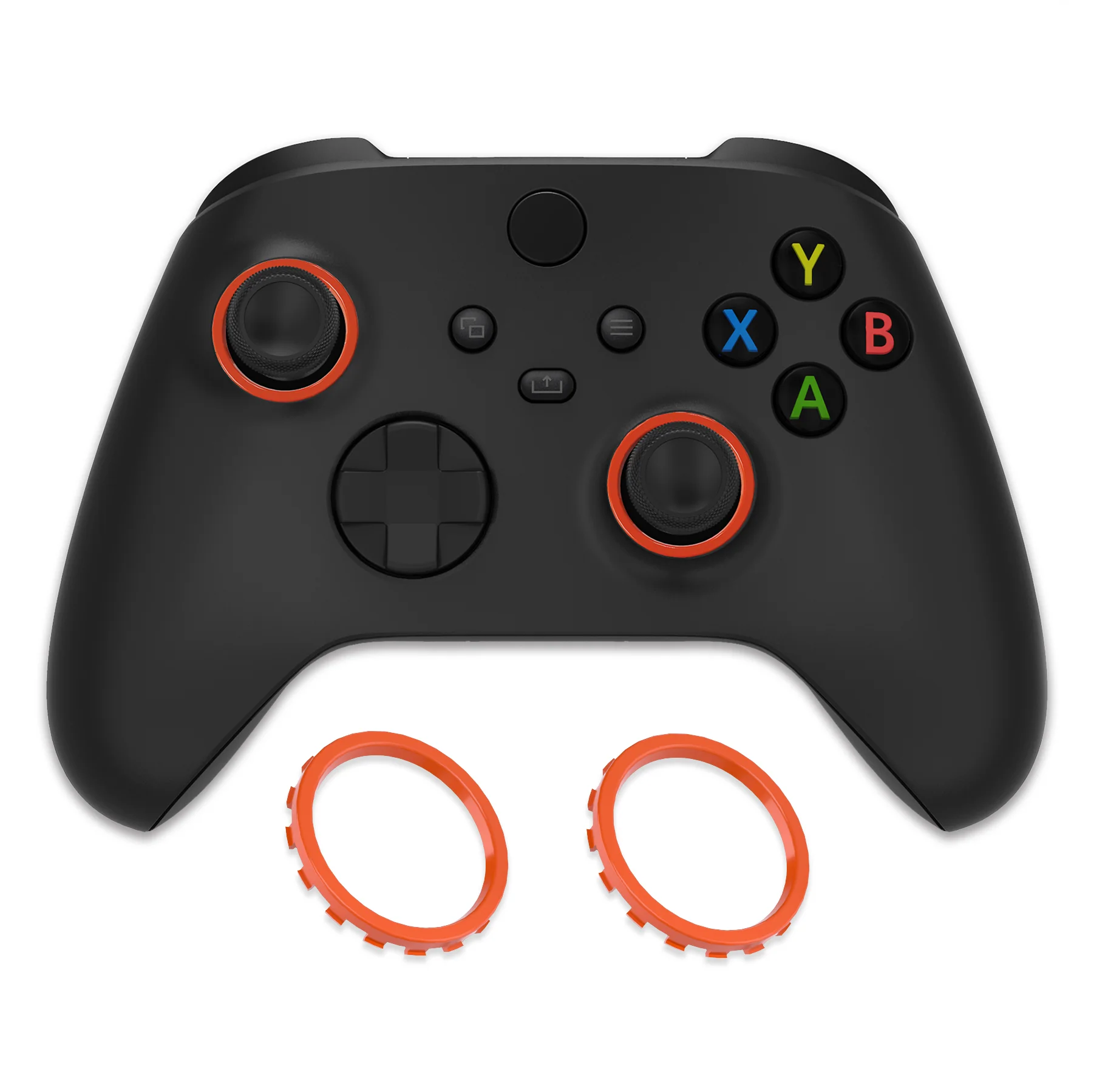 eXtremeRate Custom Accent Rings for Xbox Elite Series 2 Core & for Elite Series 2 & for Xbox One Elite Controller, Compatible with eXtremeRate ASR Version Shell for Xbox Series X/S Controller - Orange - Image 5