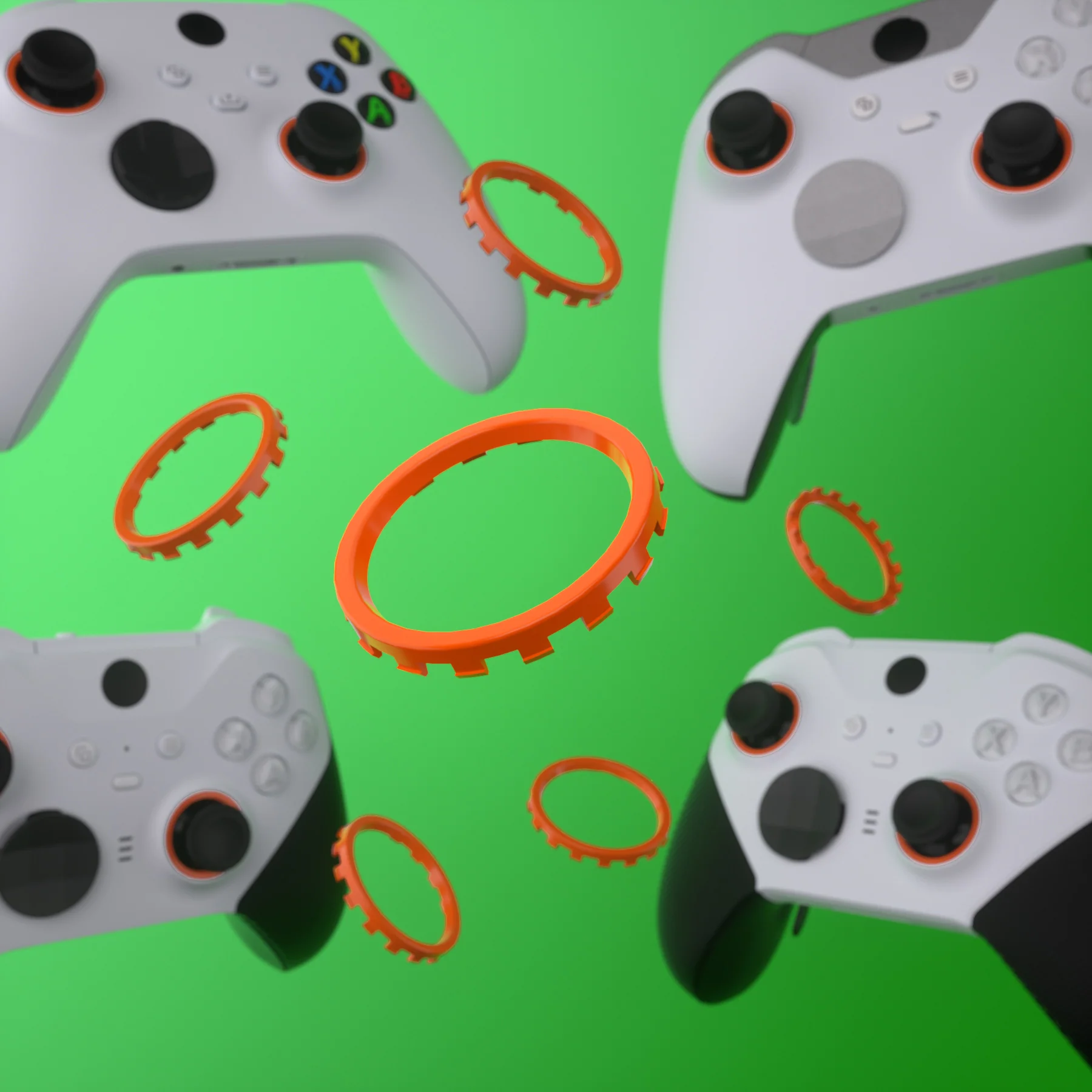 eXtremeRate Custom Accent Rings for Xbox Elite Series 2 Core & for Elite Series 2 & for Xbox One Elite Controller, Compatible with eXtremeRate ASR Version Shell for Xbox Series X/S Controller - Orange - Image 9