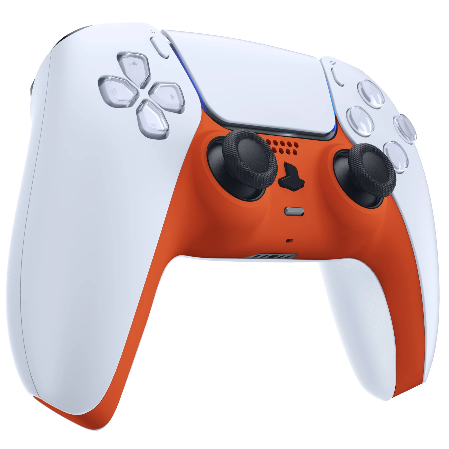 eXtremeRate Replacement Decorative Trim Shell with Accent Rings Compatible with PS5 Controller BDM-010/020/030/040/050 - Orange - Image 5
