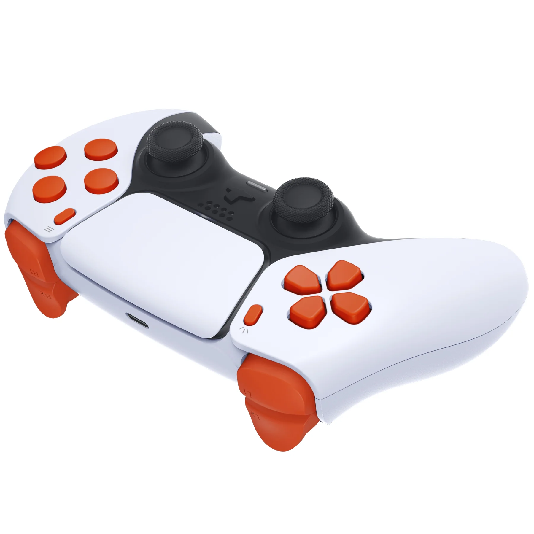 eXtremeRate Replacement Full Set Buttons Compatible with PS5 Controller BDM-030/040/050/060 - Orange - Image 7
