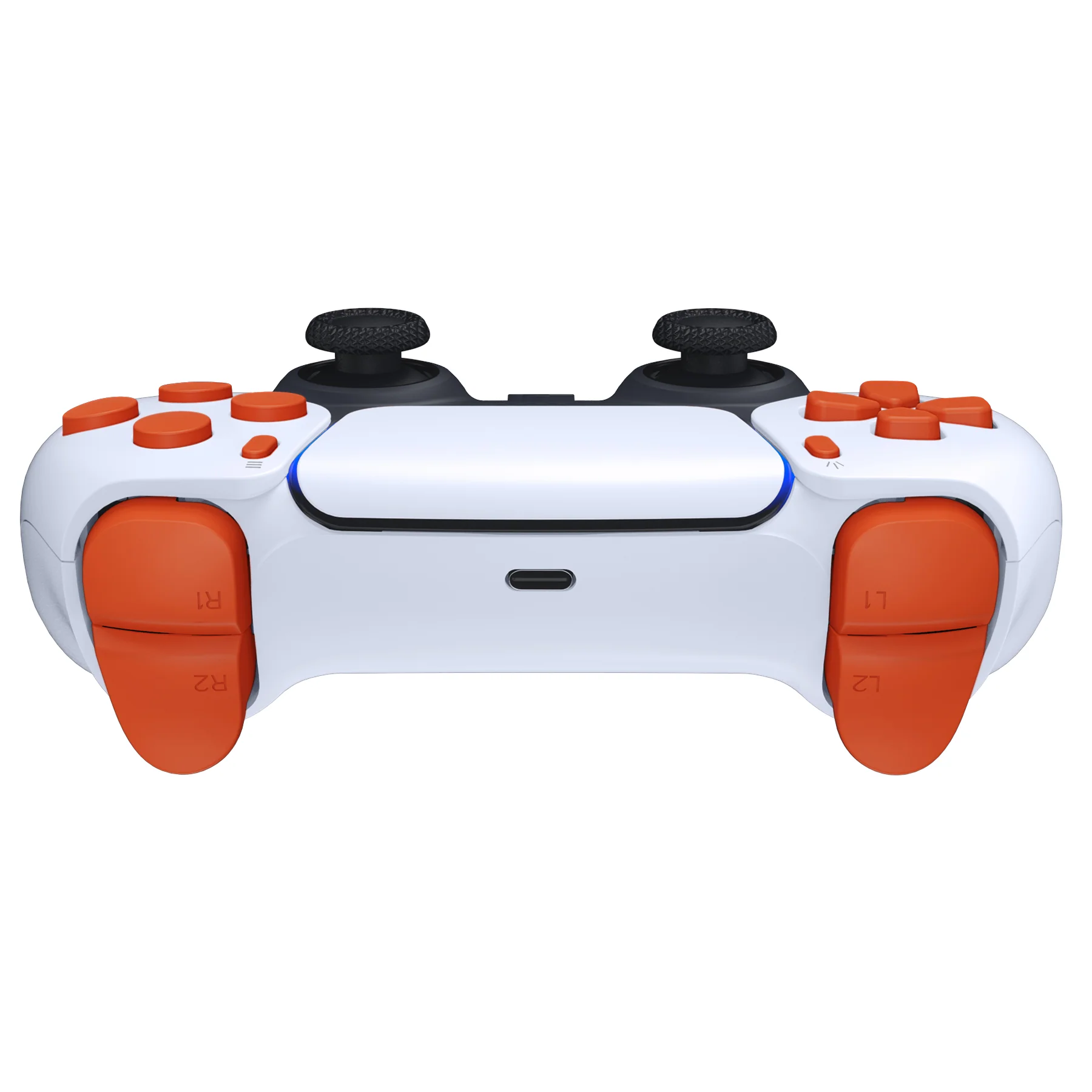 eXtremeRate Replacement Full Set Buttons Compatible with PS5 Controller BDM-030/040/050/060 - Orange - Image 8