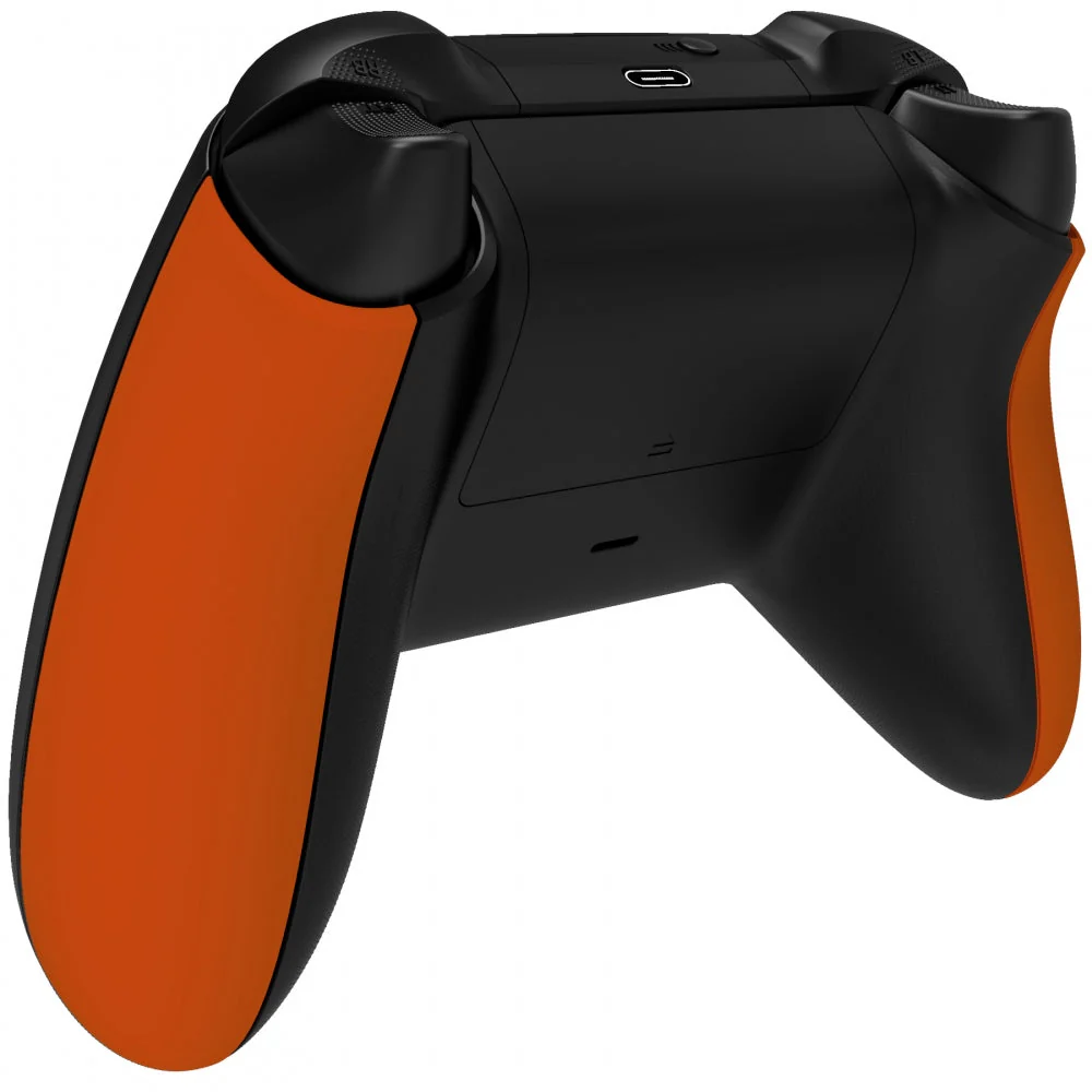 eXtremeRate Replacement Non-Slip Side Rails Grip Back Panels for Xbox Series X & S Controller - Orange - Image 5